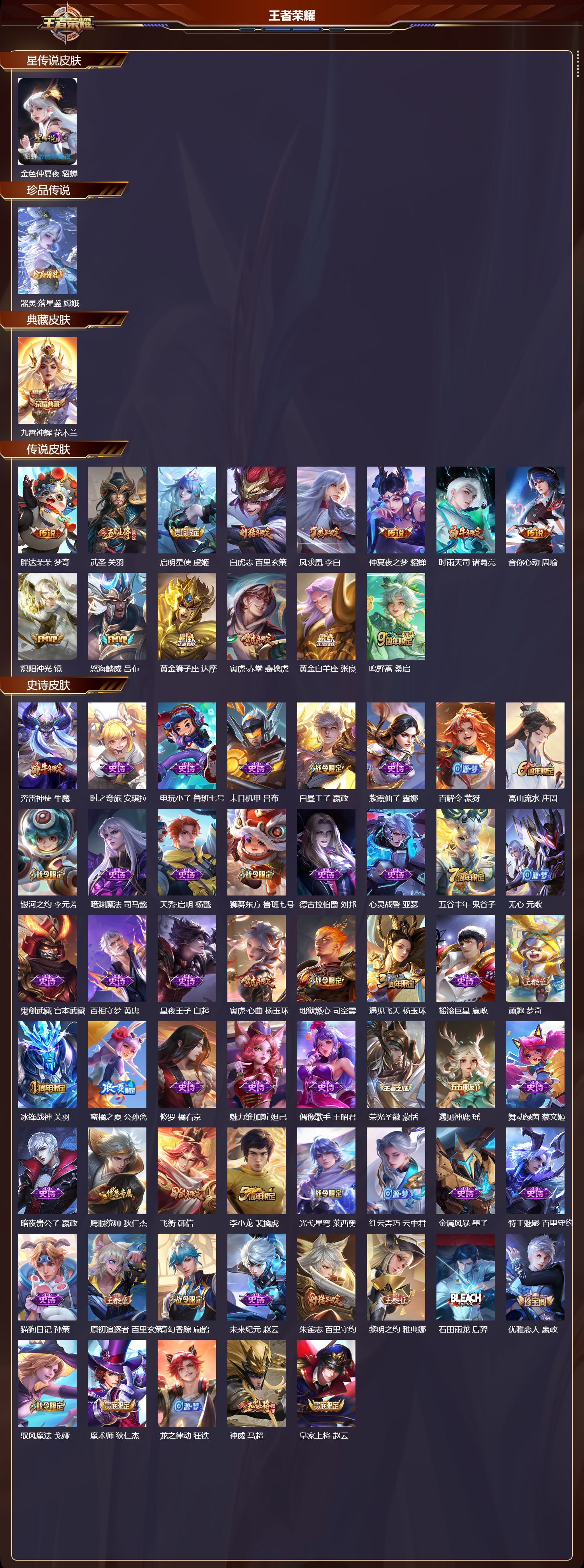 WZMK3465534王者荣耀账号详情图2