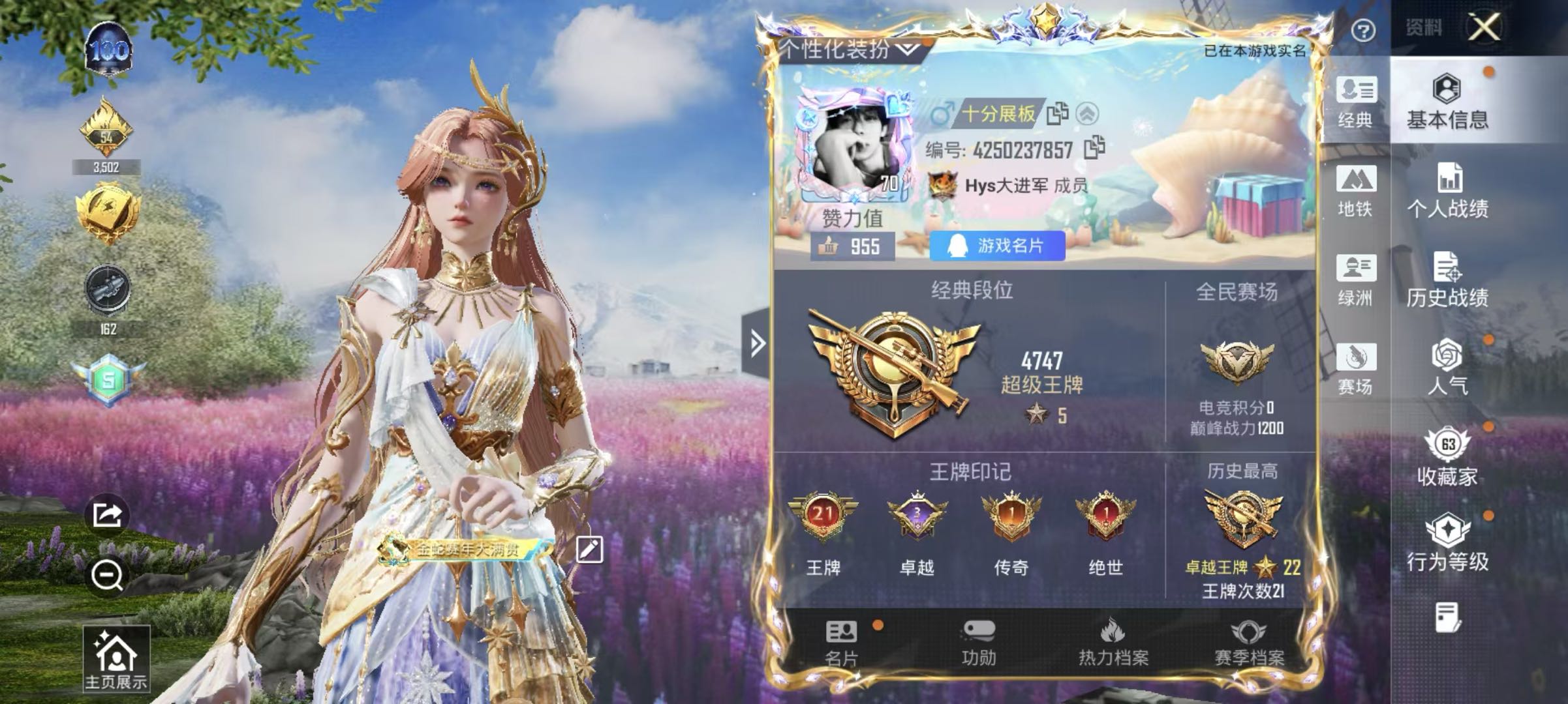 HPSJ3451641和平精英账号详情图3