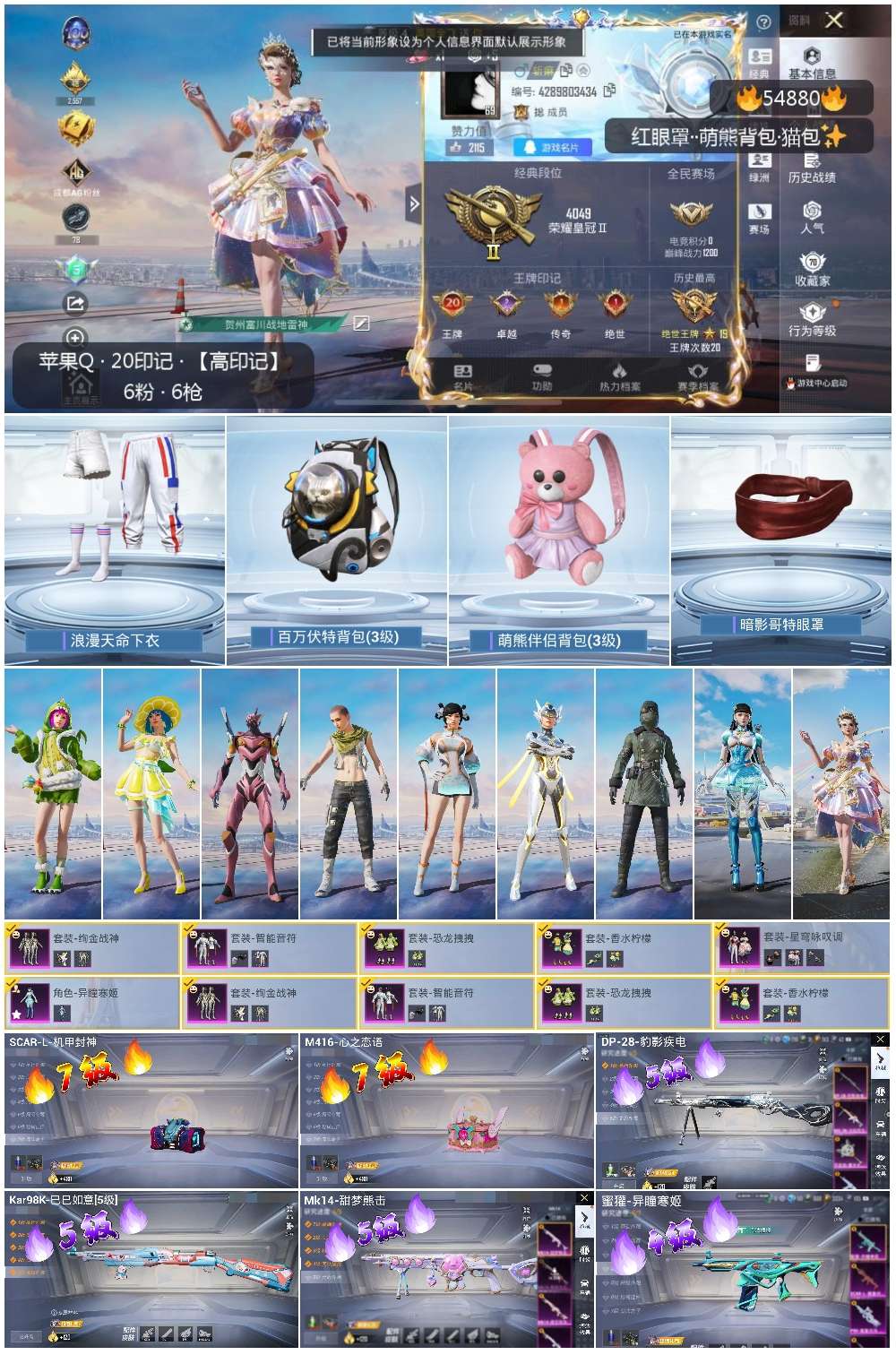 HPSJ3451602和平精英账号详情图2