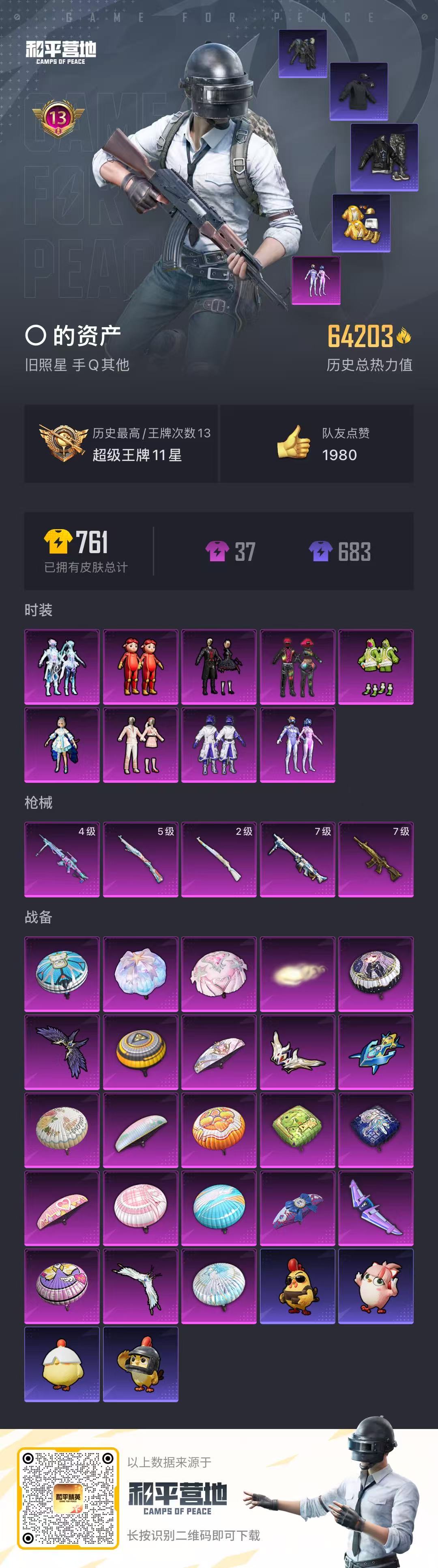 HPSJ3451661和平精英账号详情图2