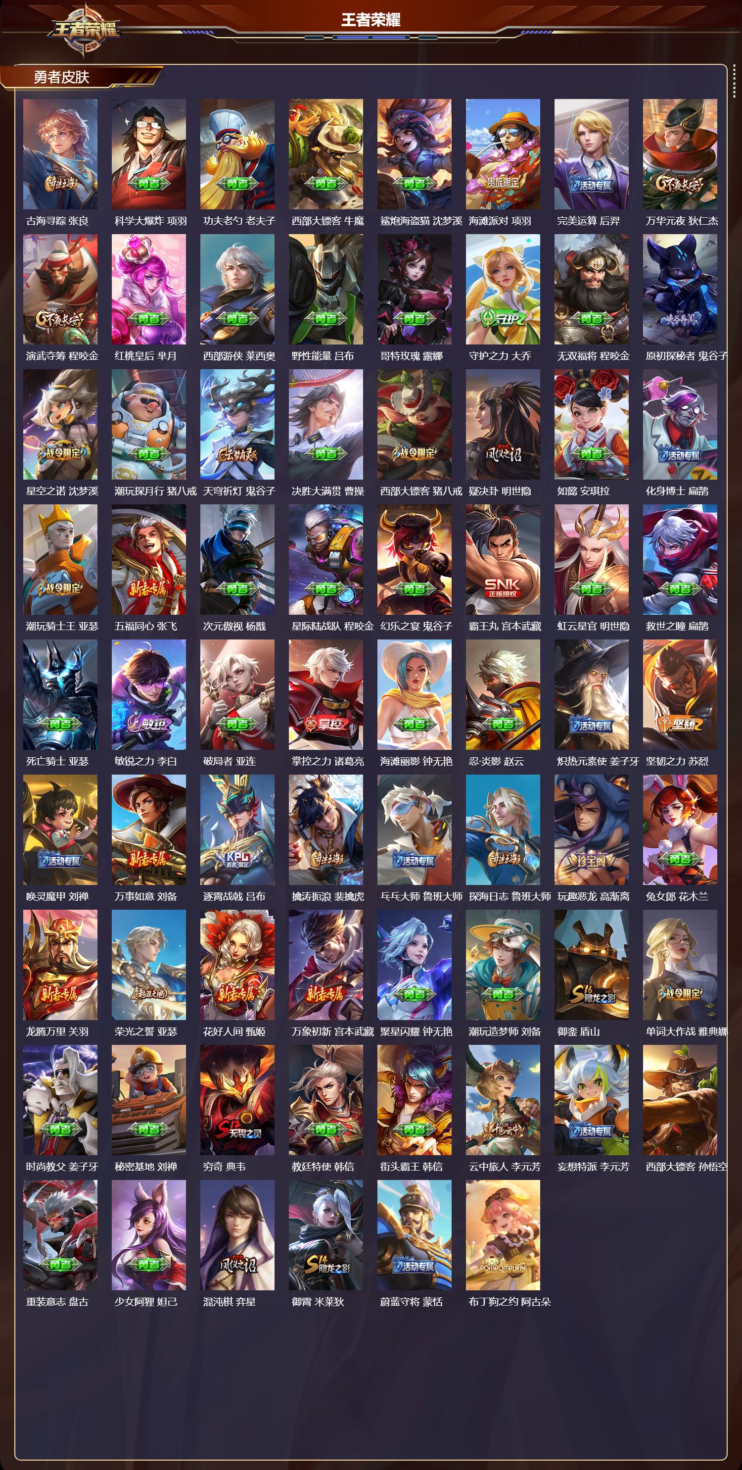 WZMK3465530王者荣耀账号详情图4