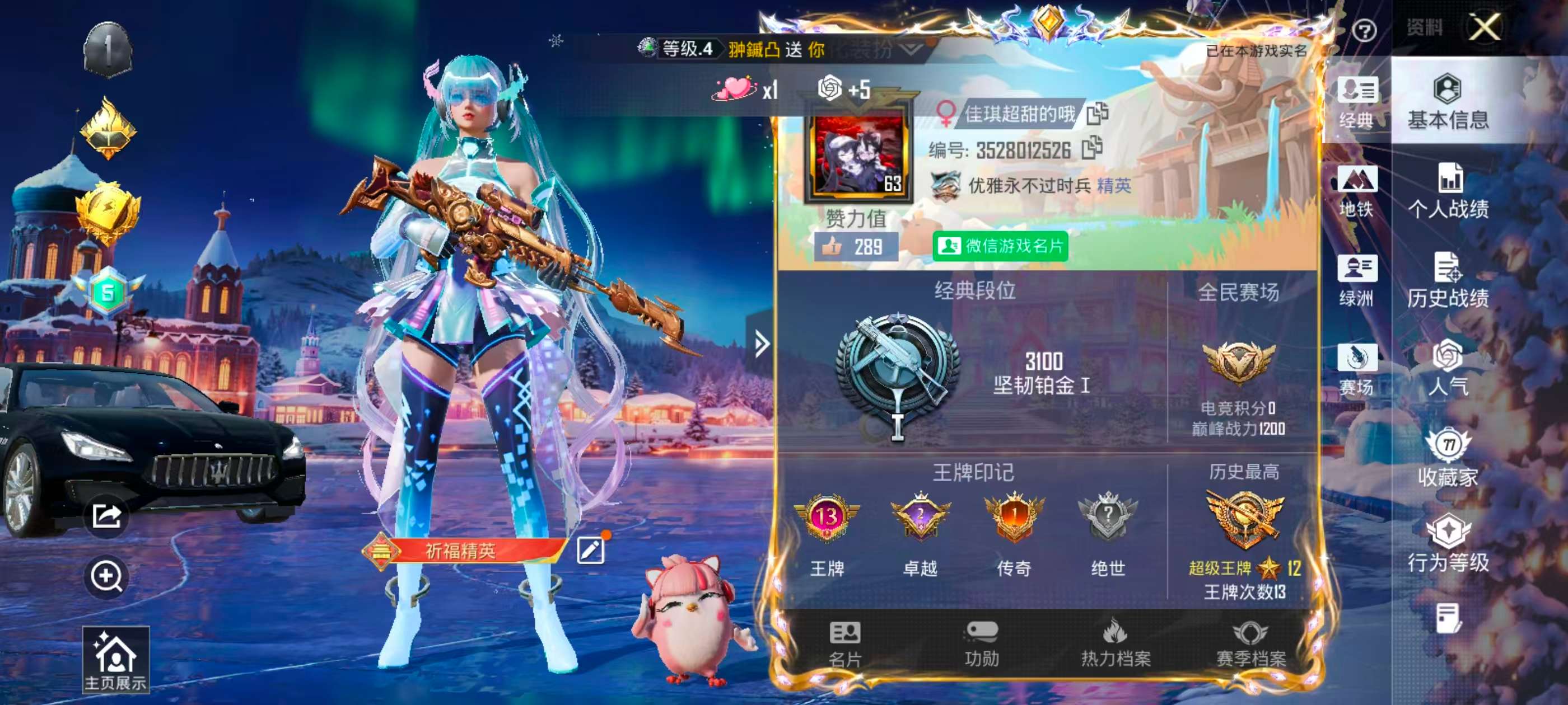 HPSJ3447854和平精英账号详情图2