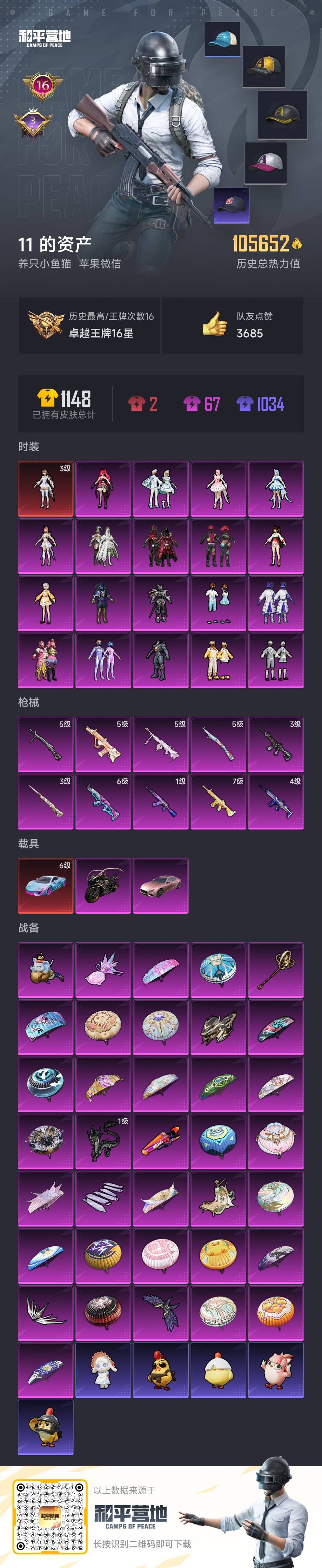 HPSJ3447681和平精英账号详情图5