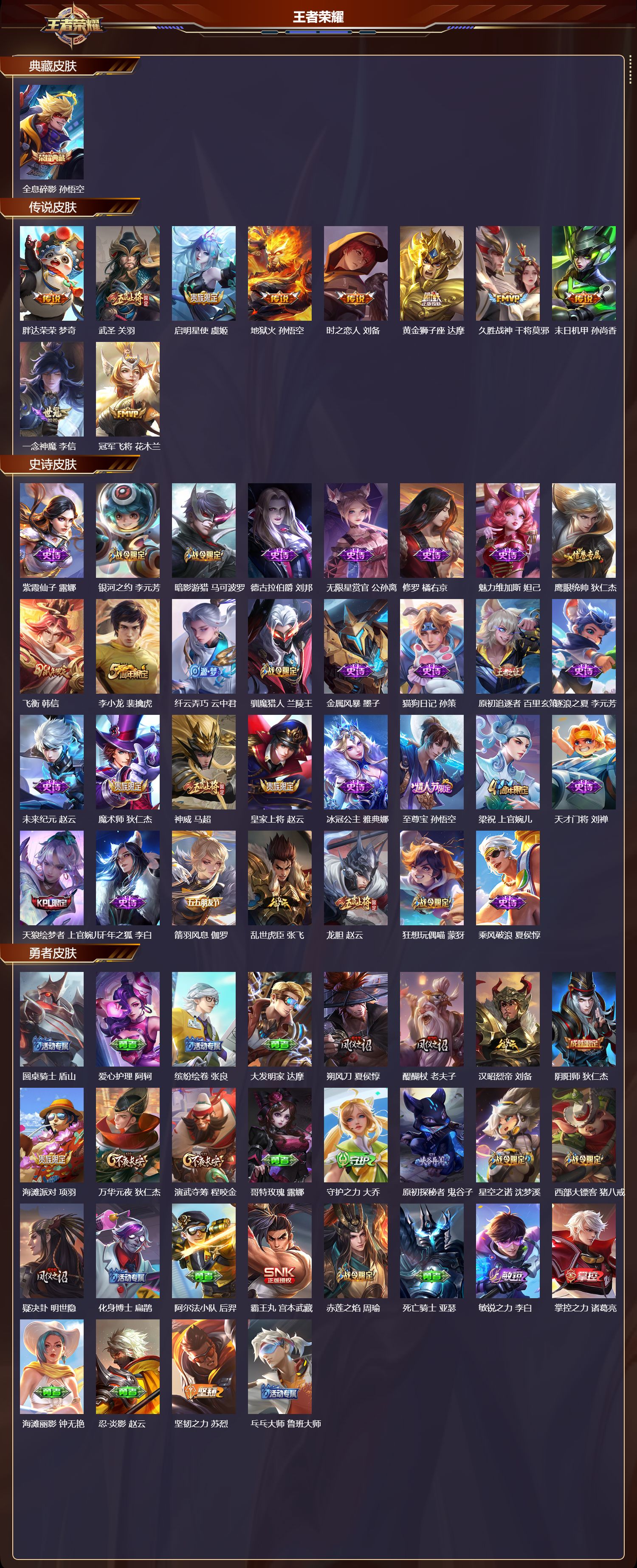 WZQM3474109王者荣耀账号详情图3