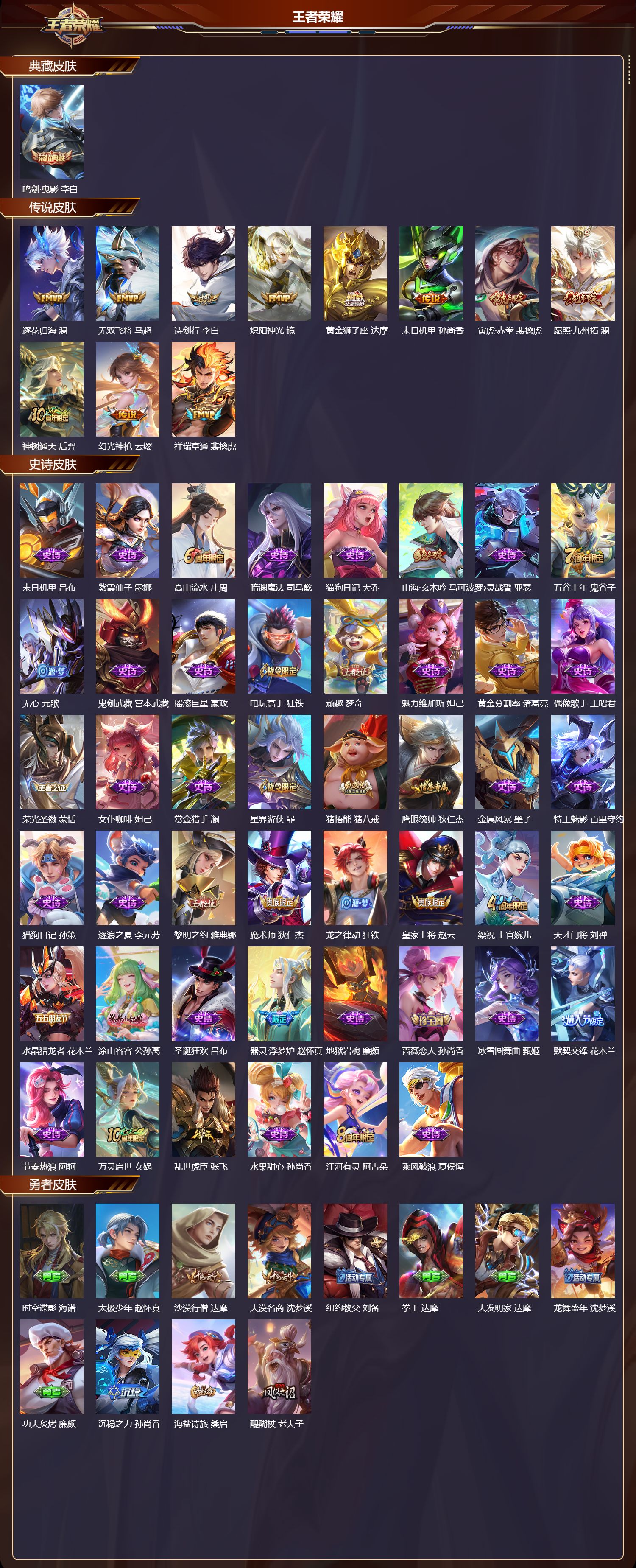 WZMK3467981王者荣耀账号详情图2