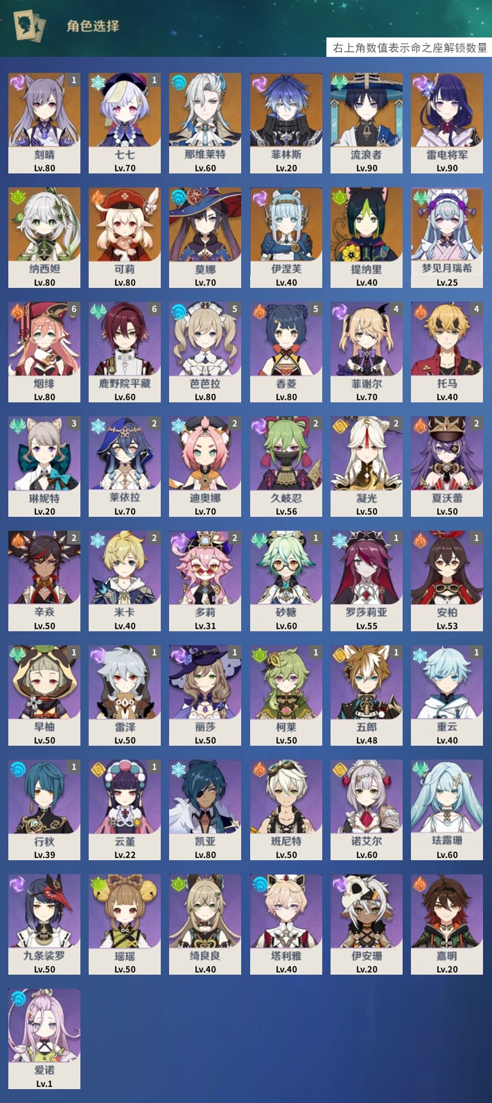 YSMK316900原神账号详情图3