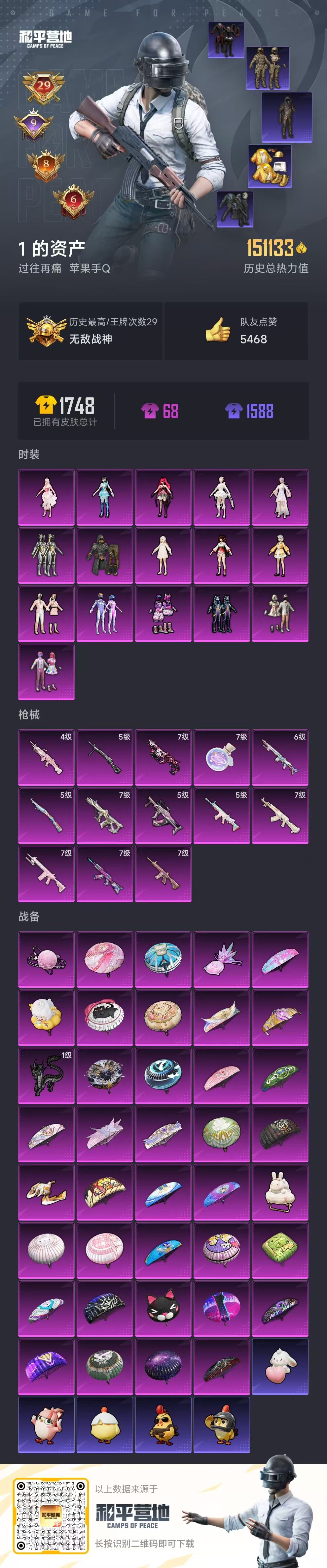 HPSJ3452533和平精英账号详情图2