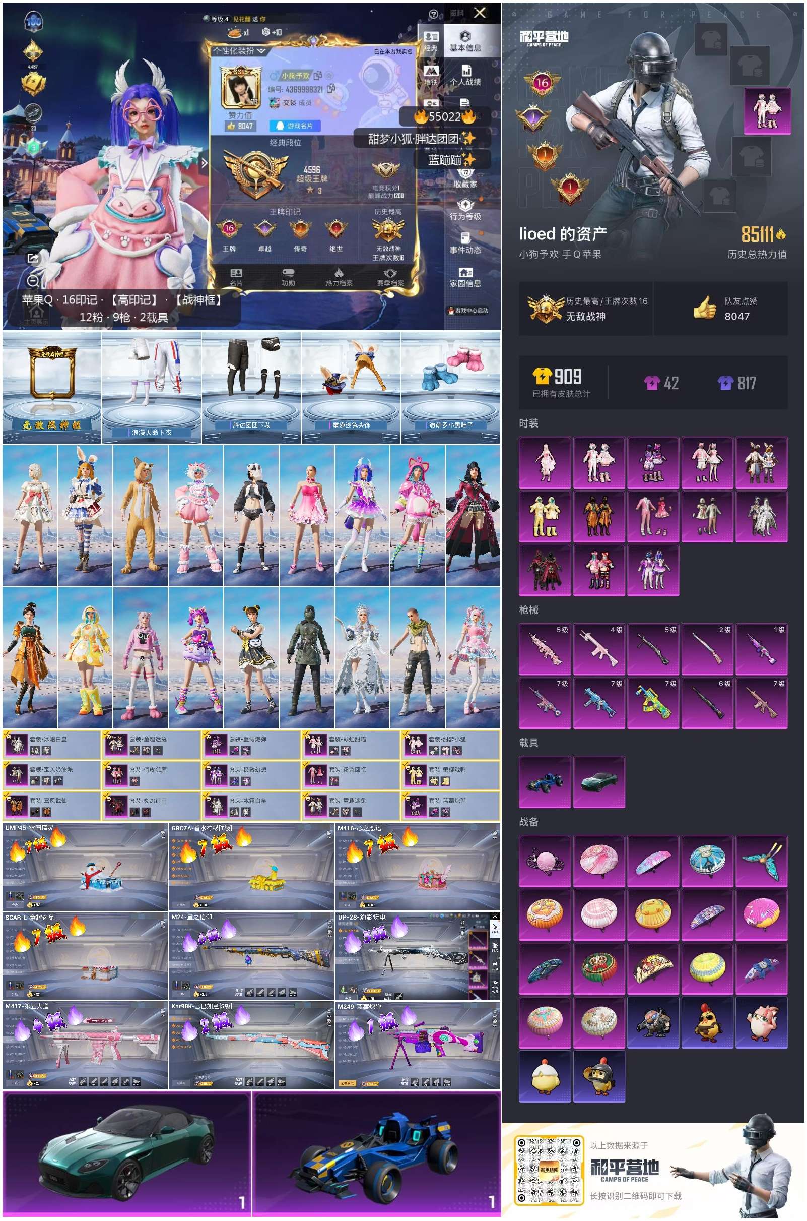 HPSJ3452616和平精英账号详情图3