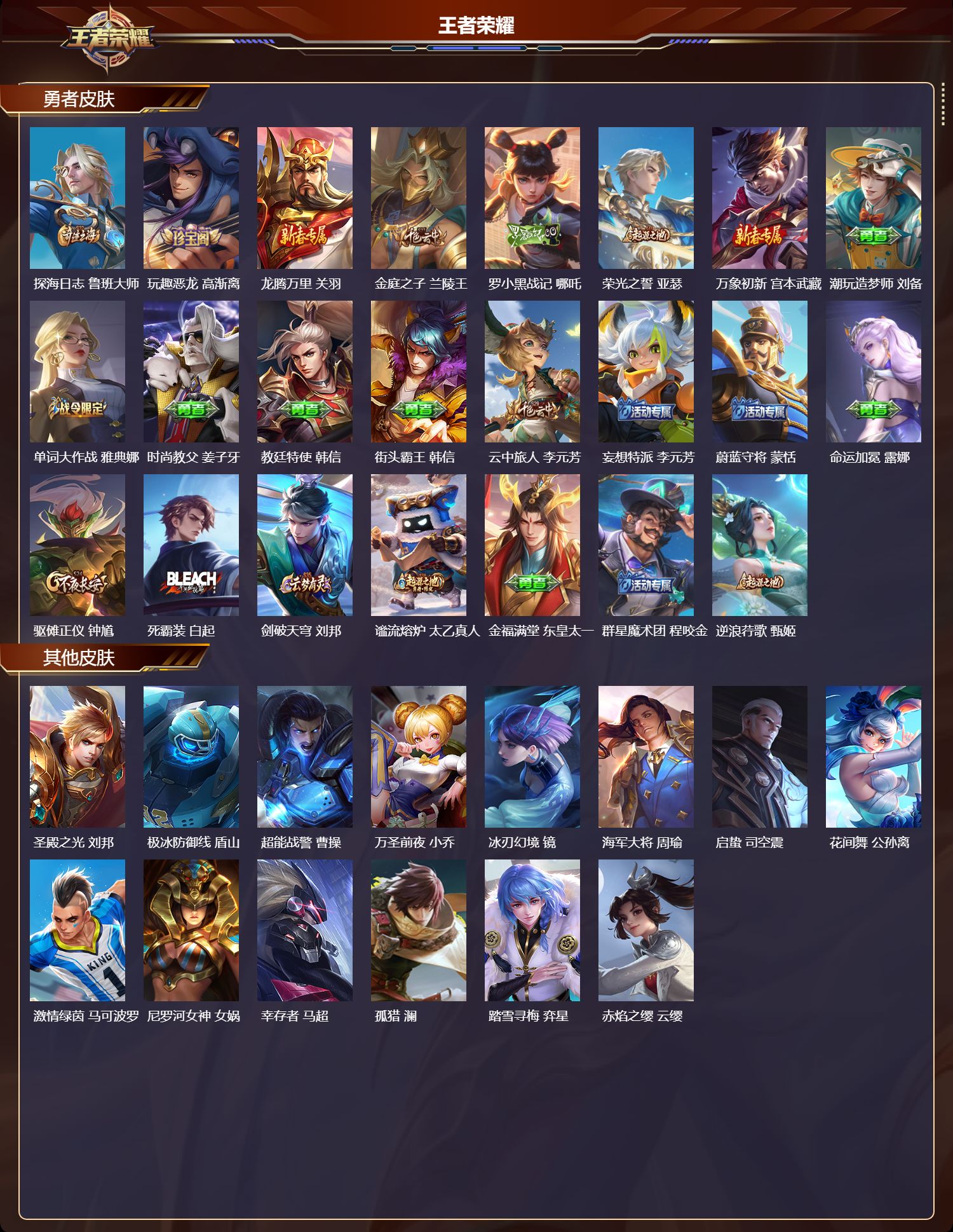 WZMK3471513王者荣耀账号详情图3