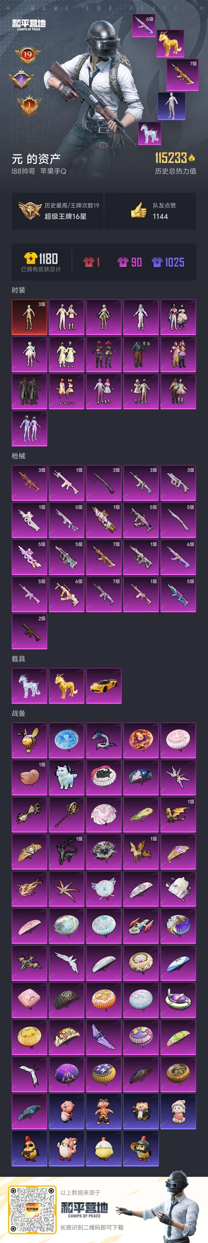 HPSJ3452554和平精英账号详情图2