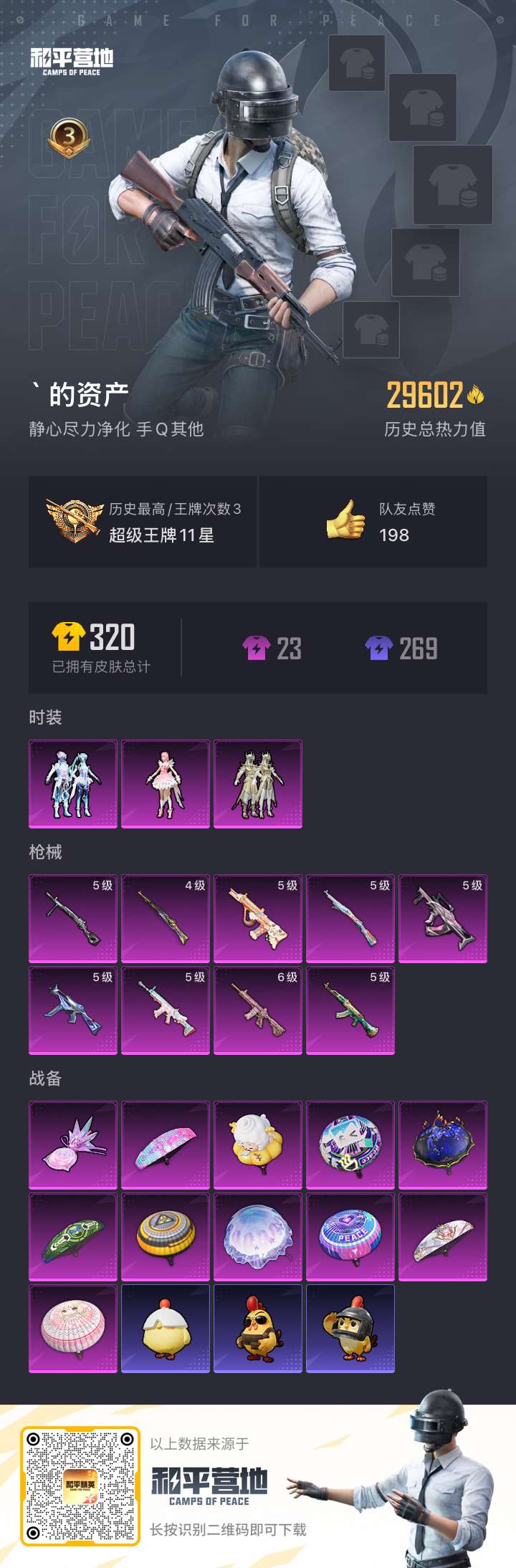 HPSJ3448540和平精英账号详情图3