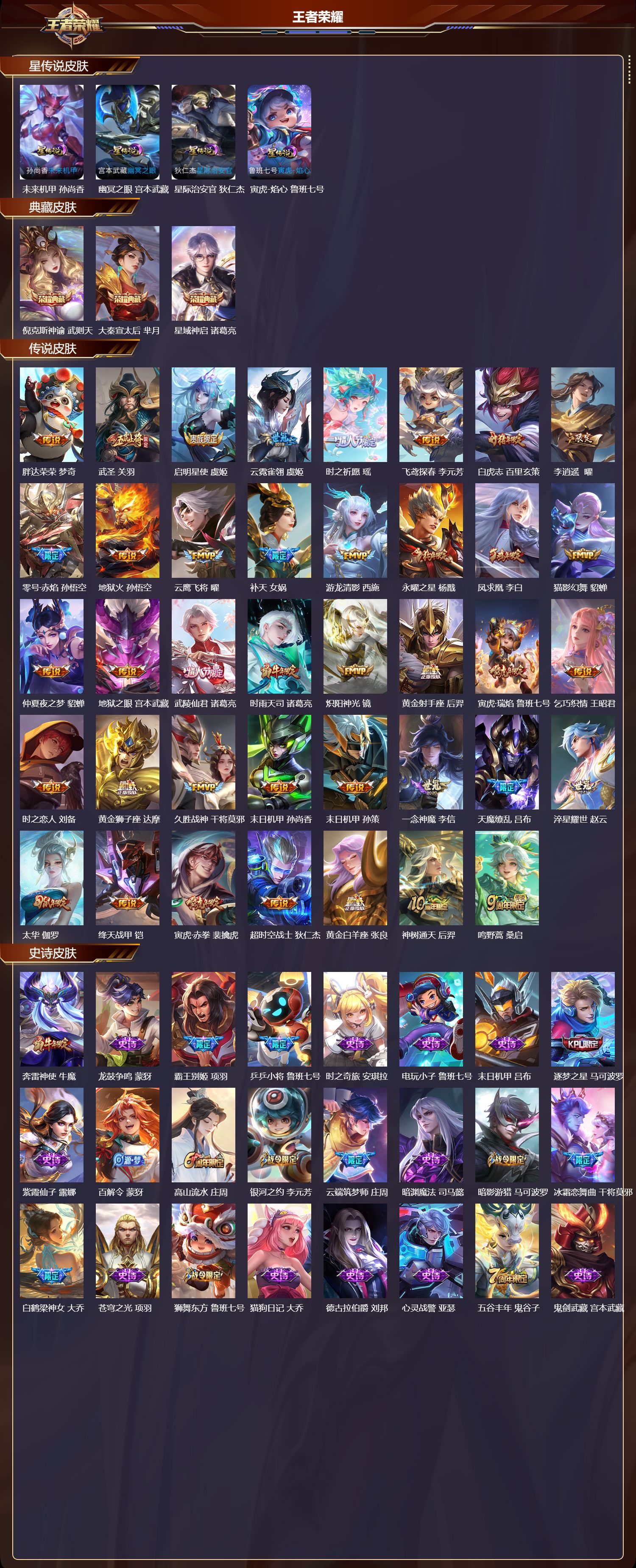 WZQM3474373王者荣耀账号详情图3