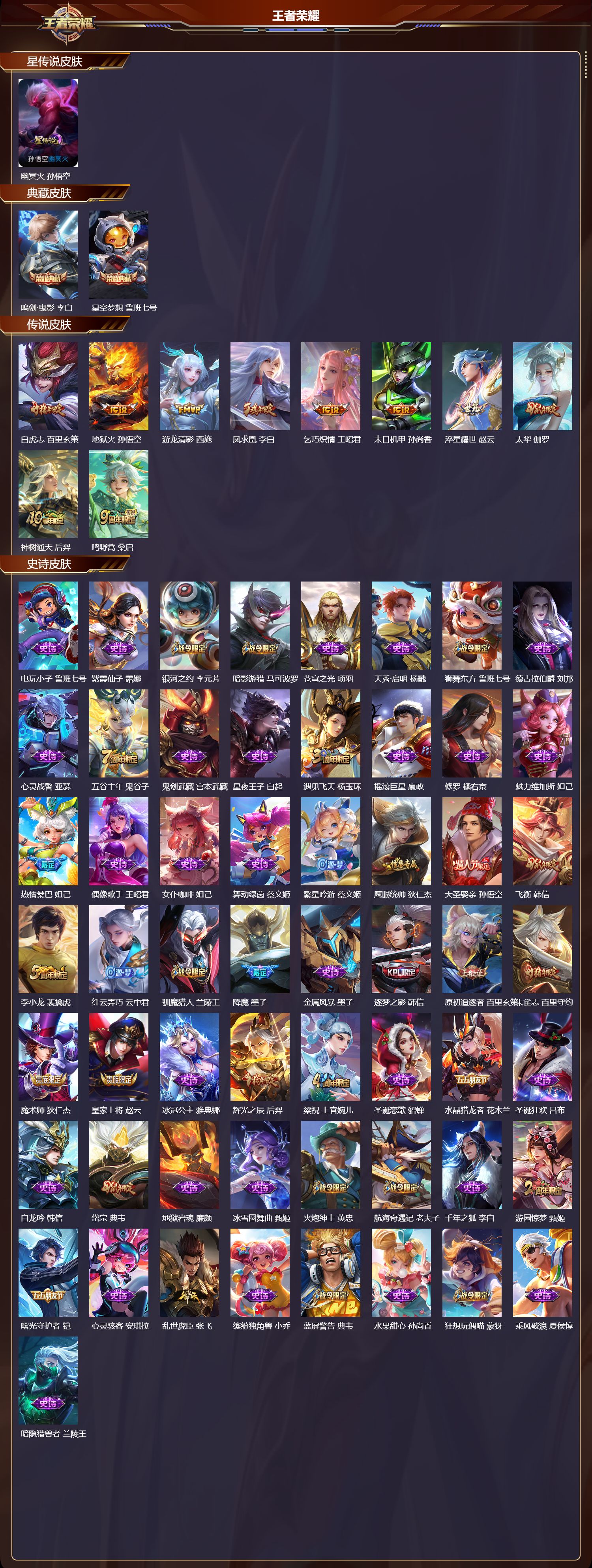 WZQM3474378王者荣耀账号详情图3