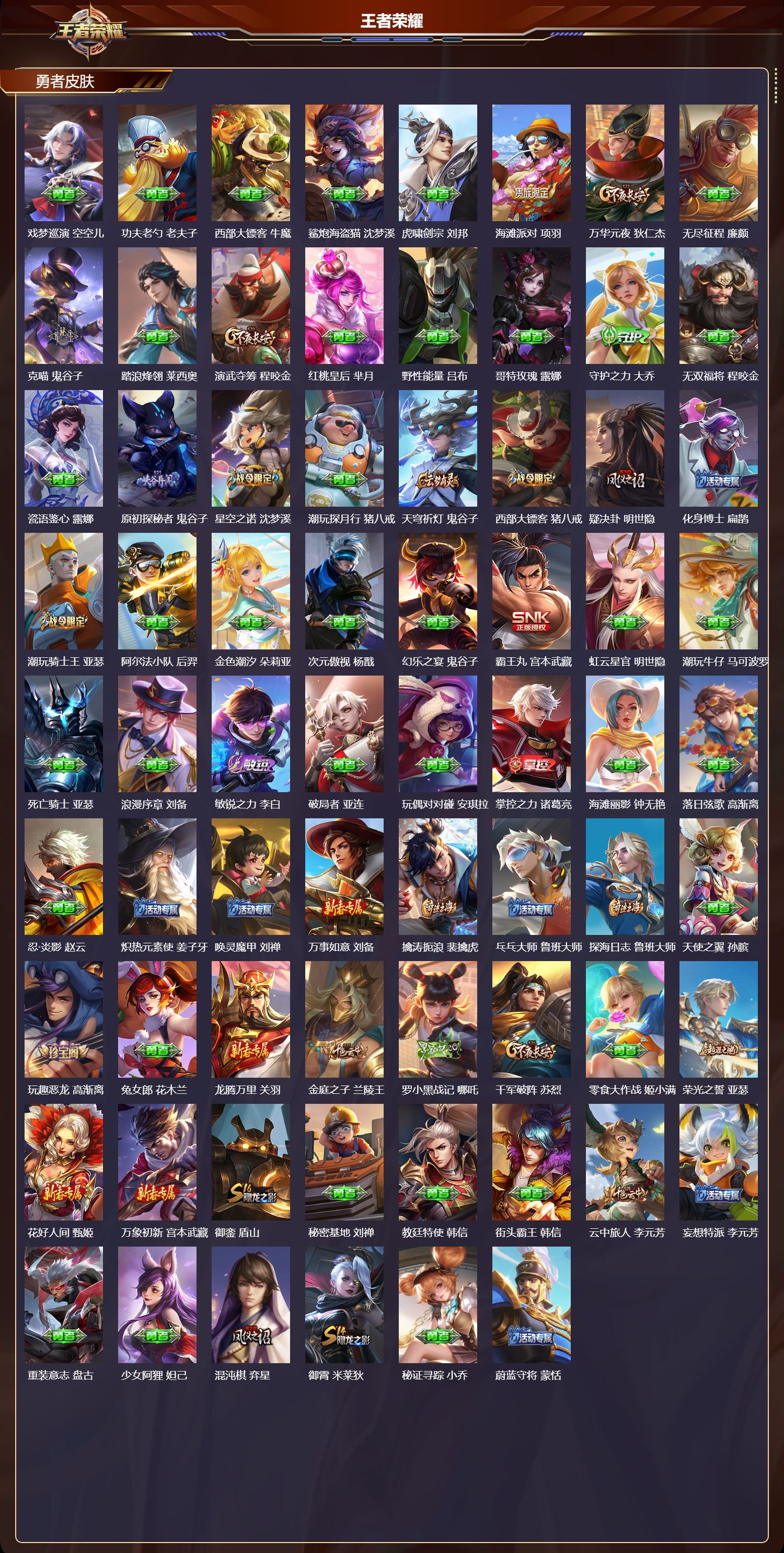 WZMK3471519王者荣耀账号详情图4