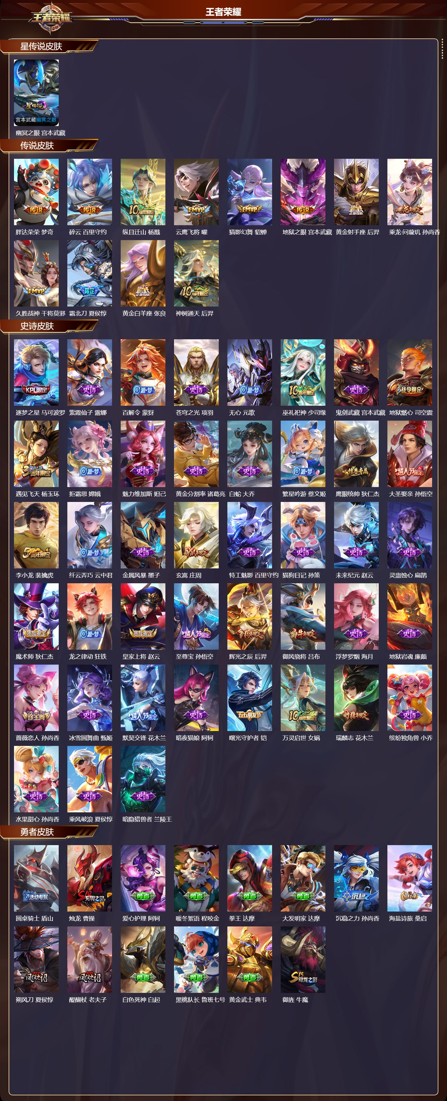 WZMK3471494王者荣耀账号详情图2