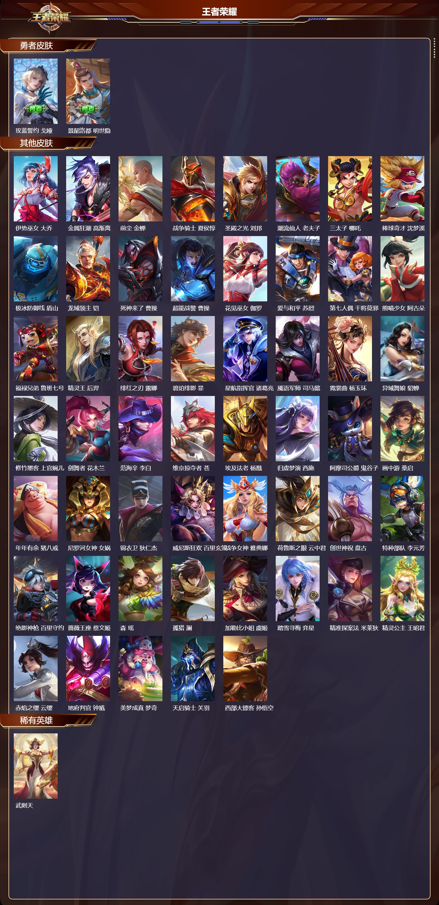 WZMK3471505王者荣耀账号详情图4