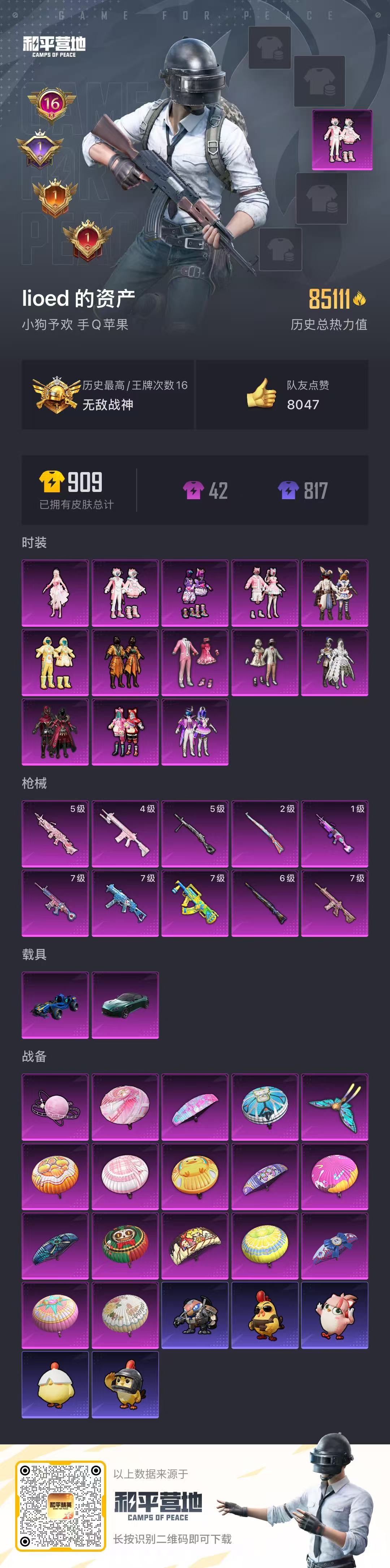 HPSJ3452616和平精英账号详情图4