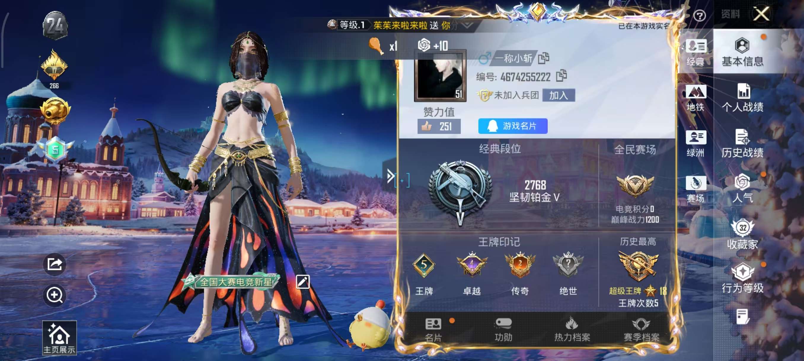 HPSJ3448449和平精英账号详情图2