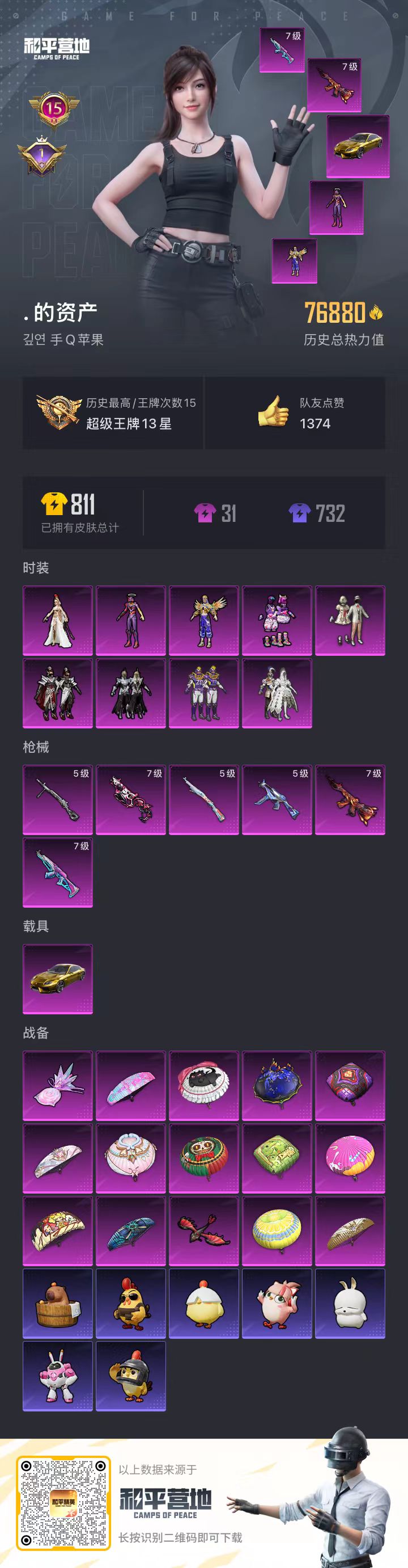 HPSJ3452543和平精英账号详情图4