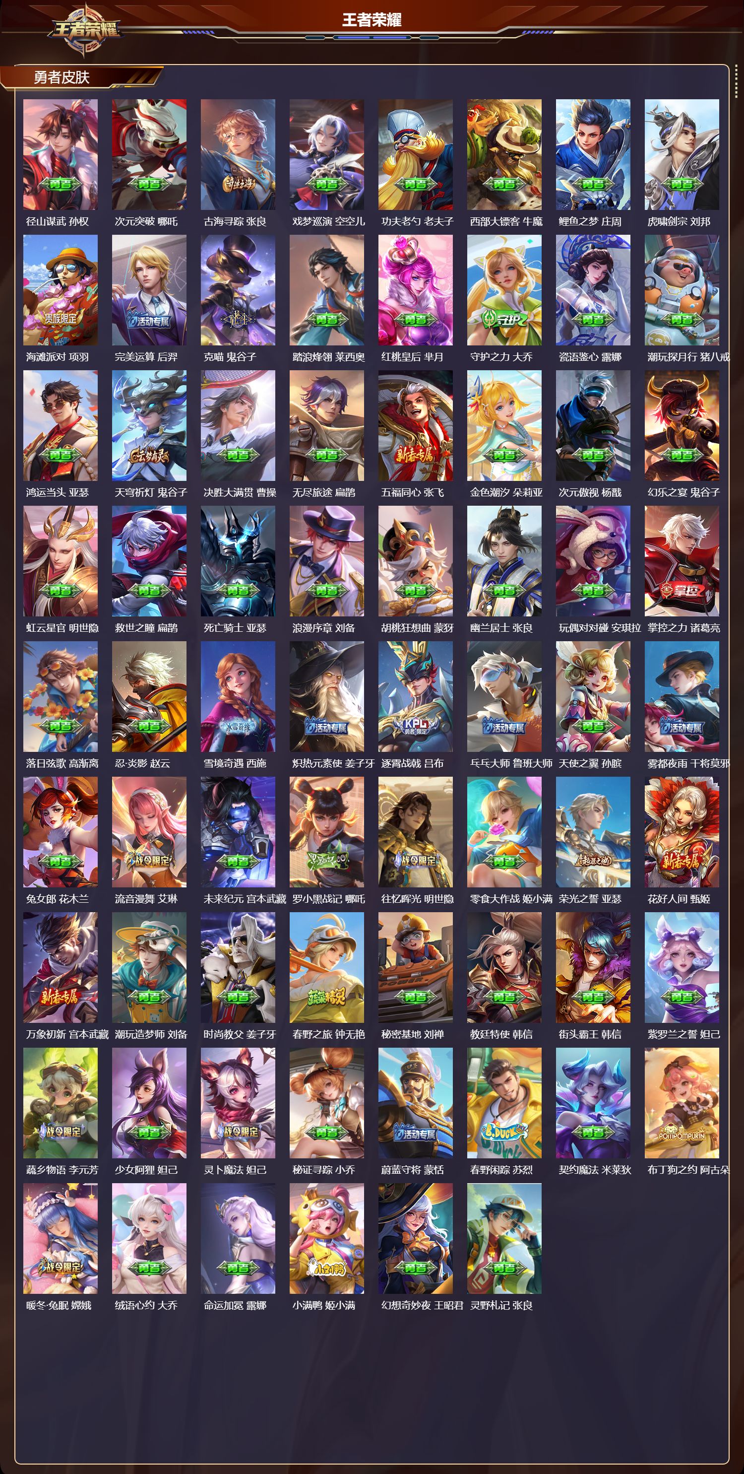 WZMK3471515王者荣耀账号详情图4