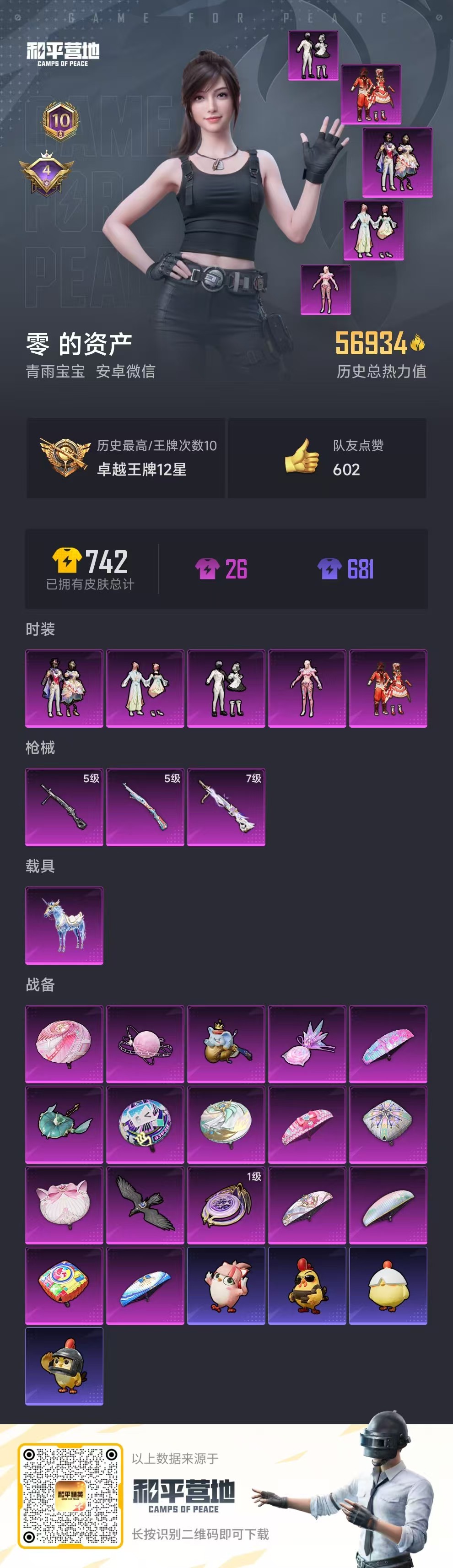 HPSJ3448577和平精英账号详情图4