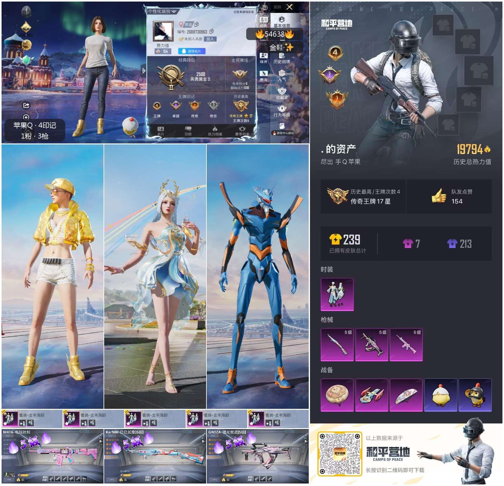 HPSJ3448489和平精英账号详情图2