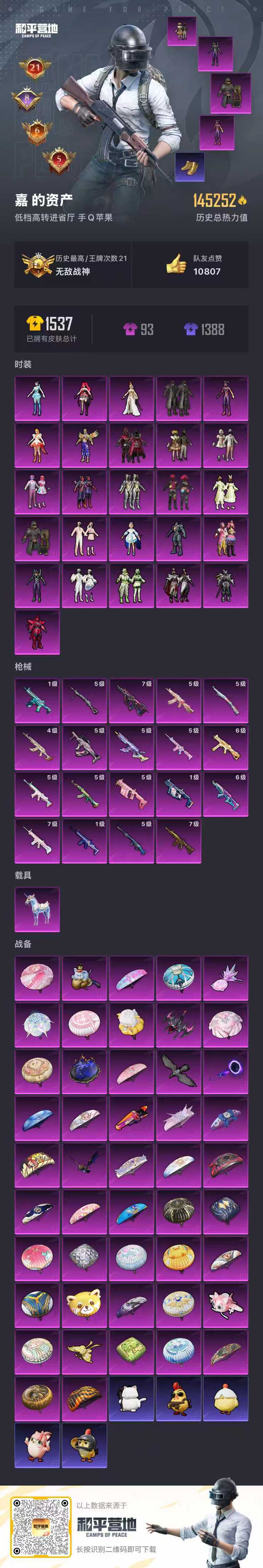 HPSJ3452614和平精英账号详情图2