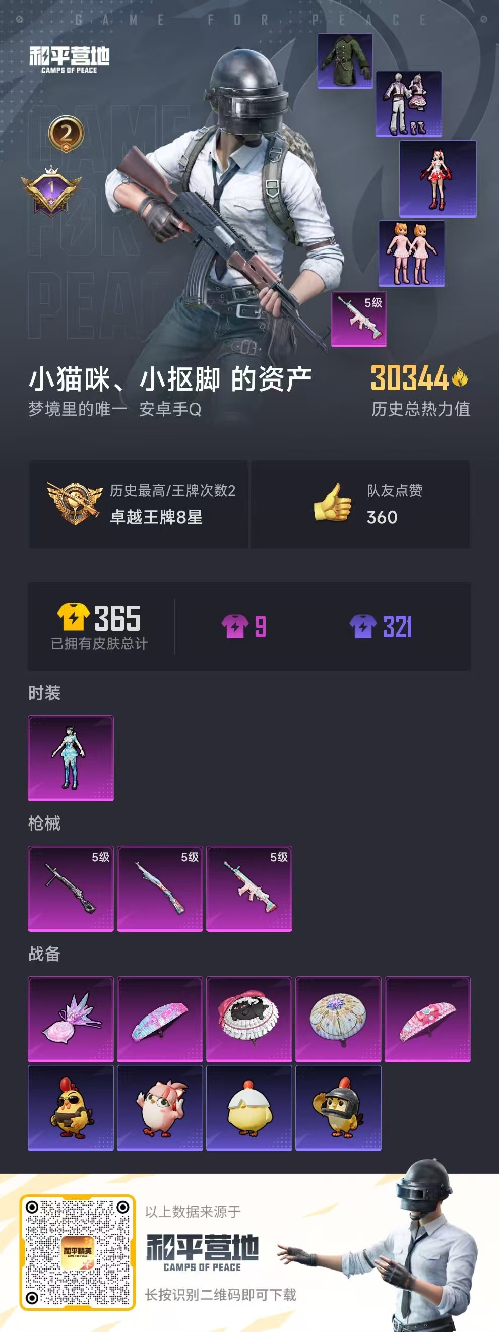 HPSJ3452553和平精英账号详情图3