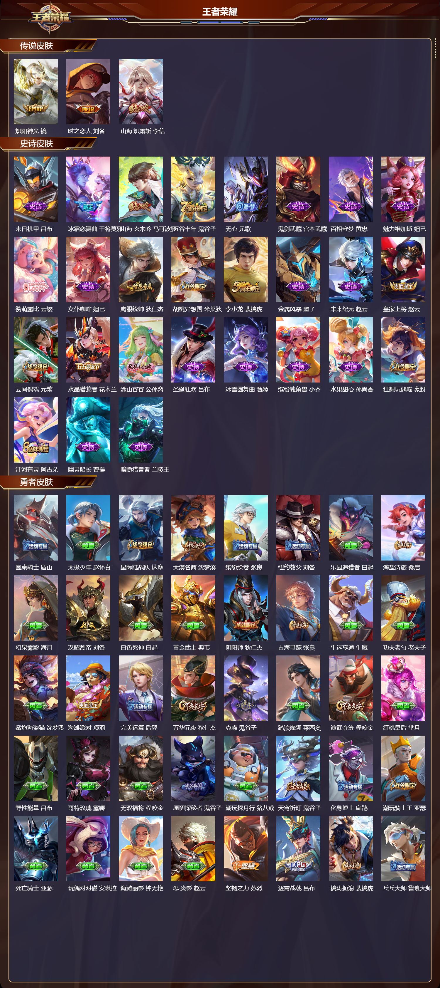 WZMK3471513王者荣耀账号详情图2