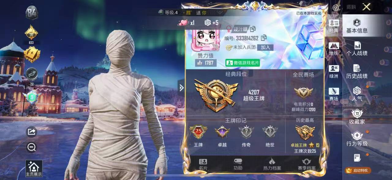 HPSJ3448477和平精英账号详情图3