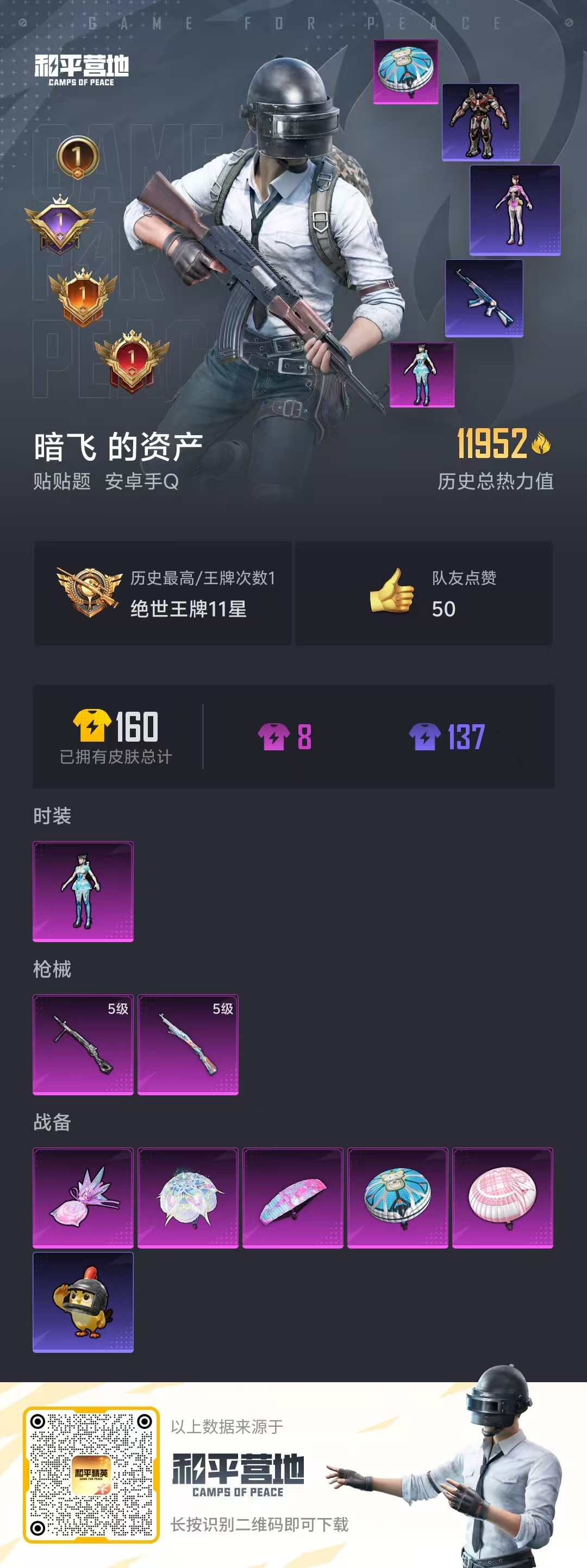 HPSJ3448496和平精英账号详情图4