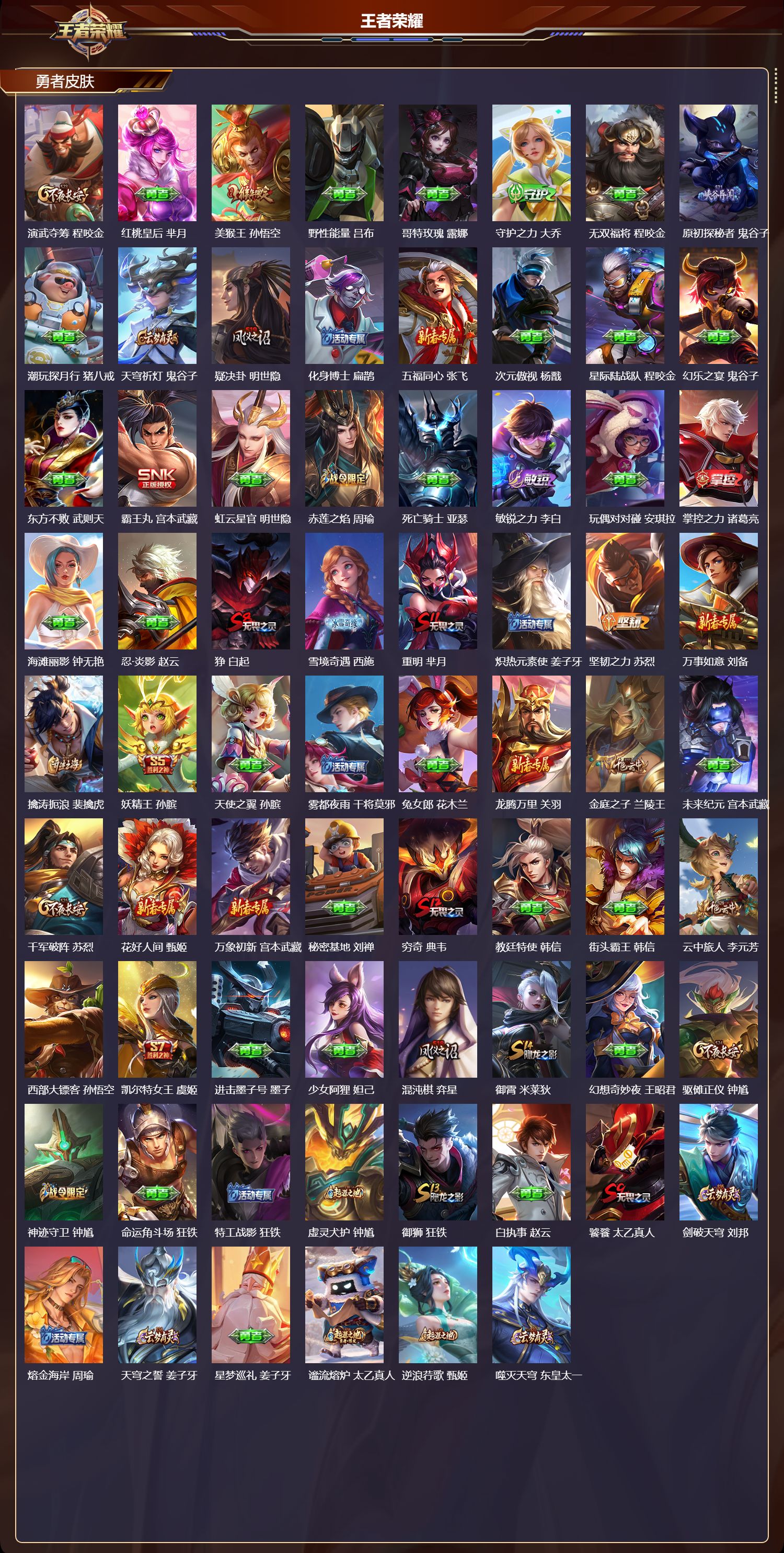 WZMK3471505王者荣耀账号详情图3