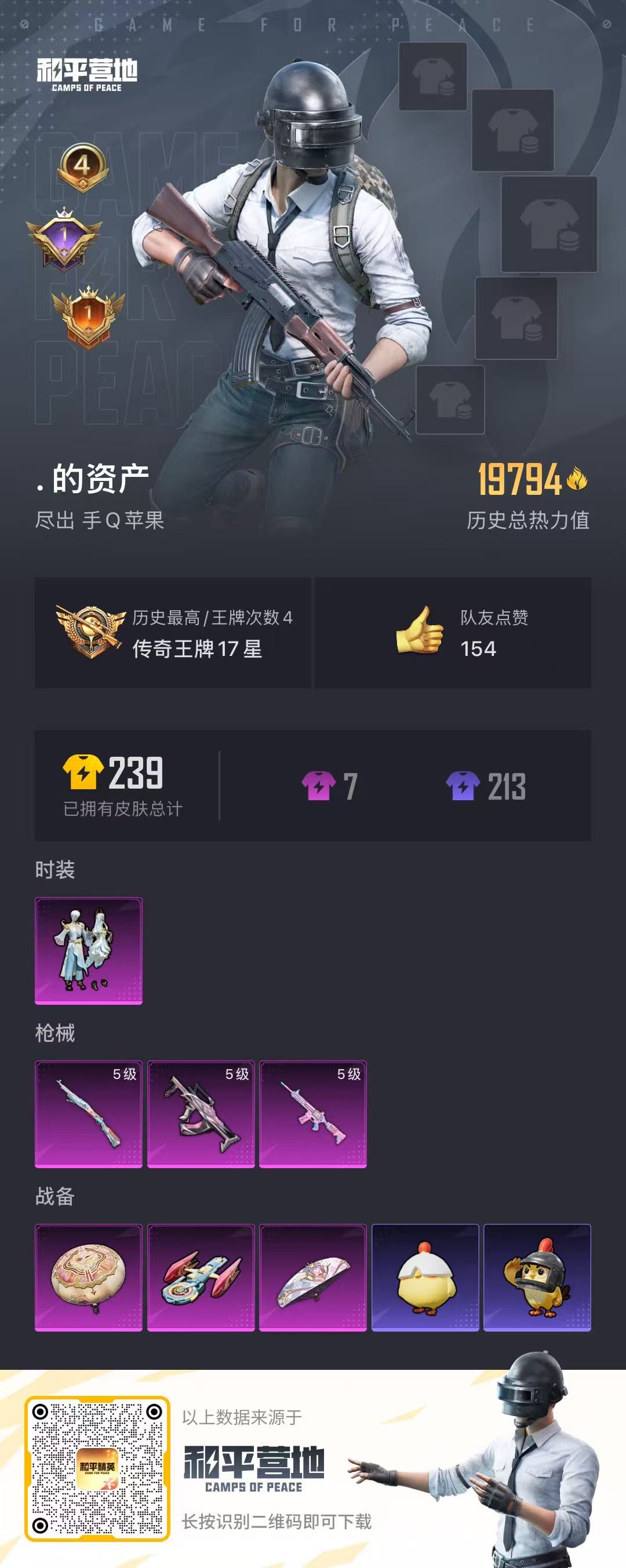 HPSJ3448489和平精英账号详情图5