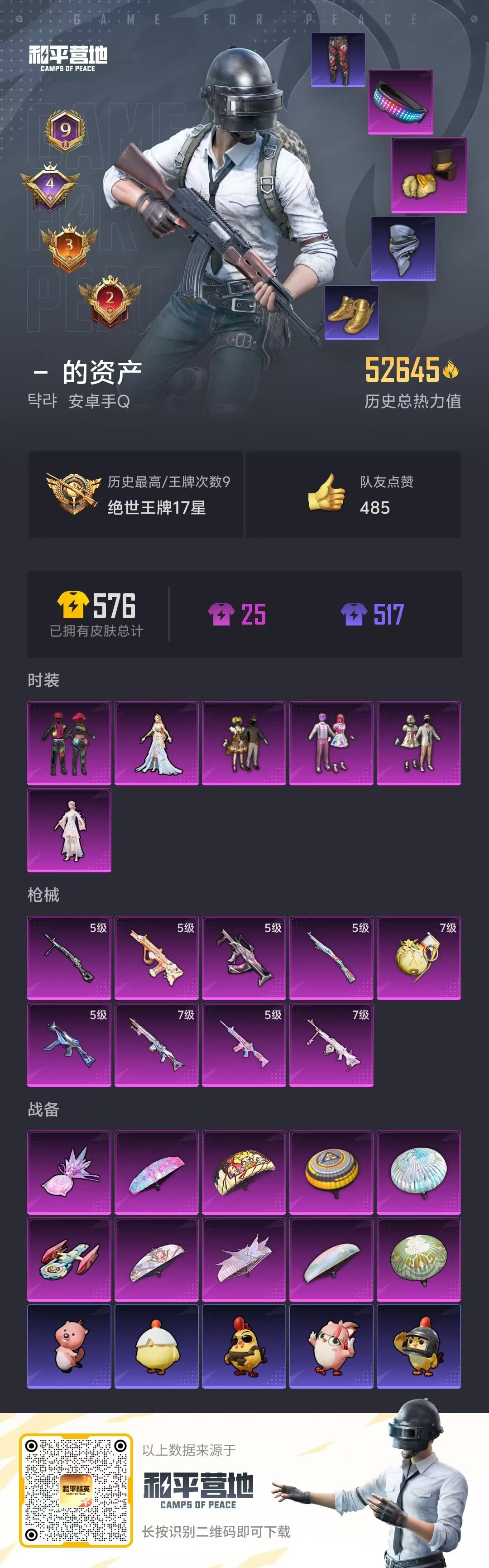 HPSJ3452564和平精英账号详情图3