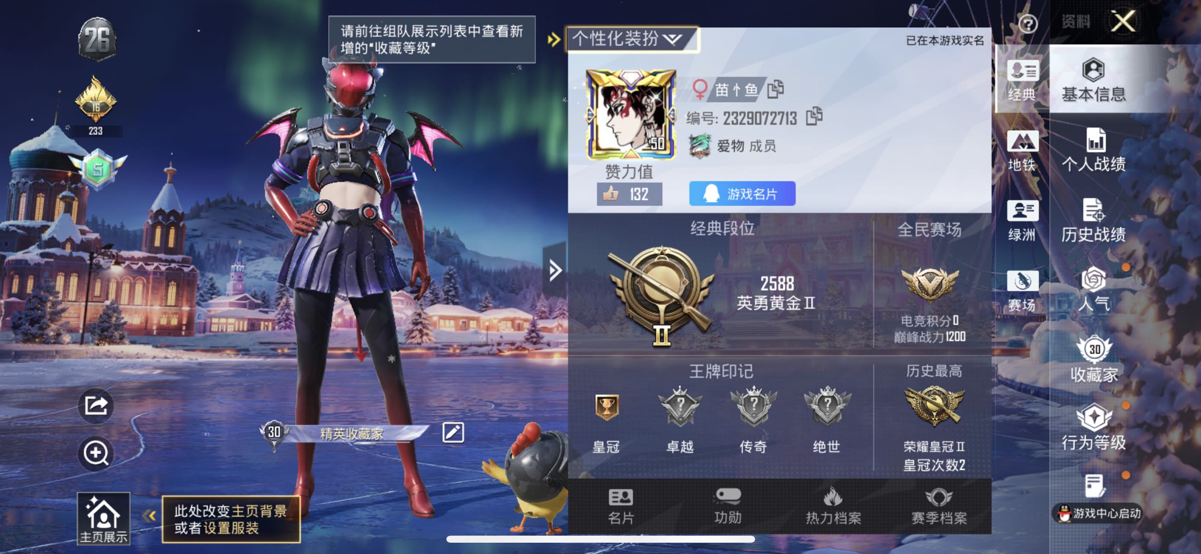 HPSJ3448435和平精英账号详情图2