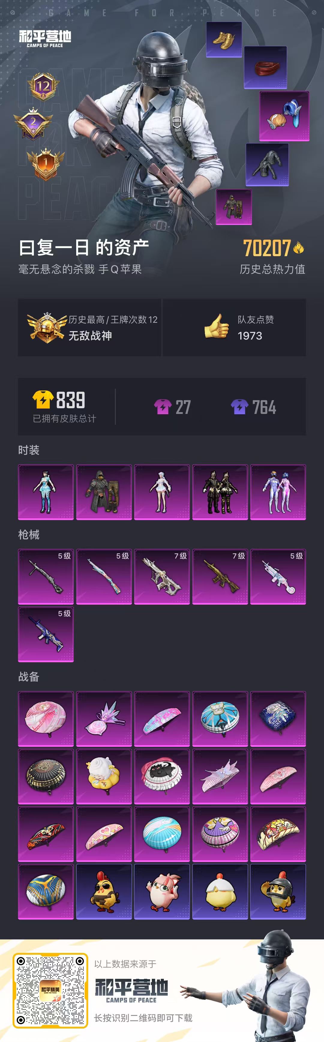 HPSJ3453739和平精英账号详情图4