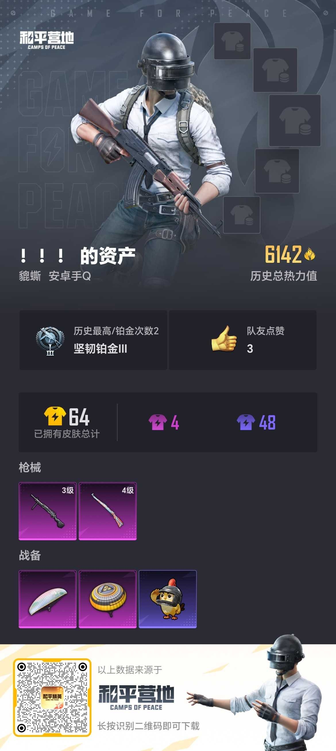 HPSJ3453692和平精英账号详情图3