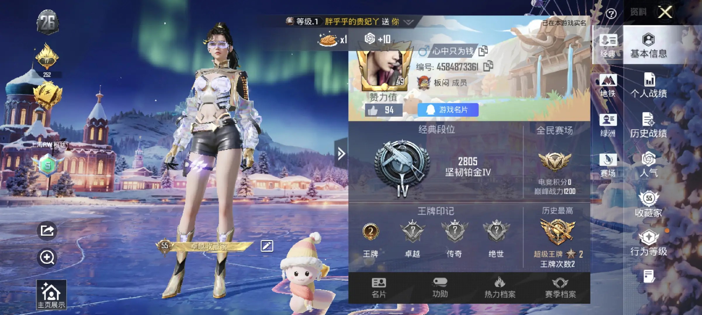 HPSJ3453702和平精英账号详情图2