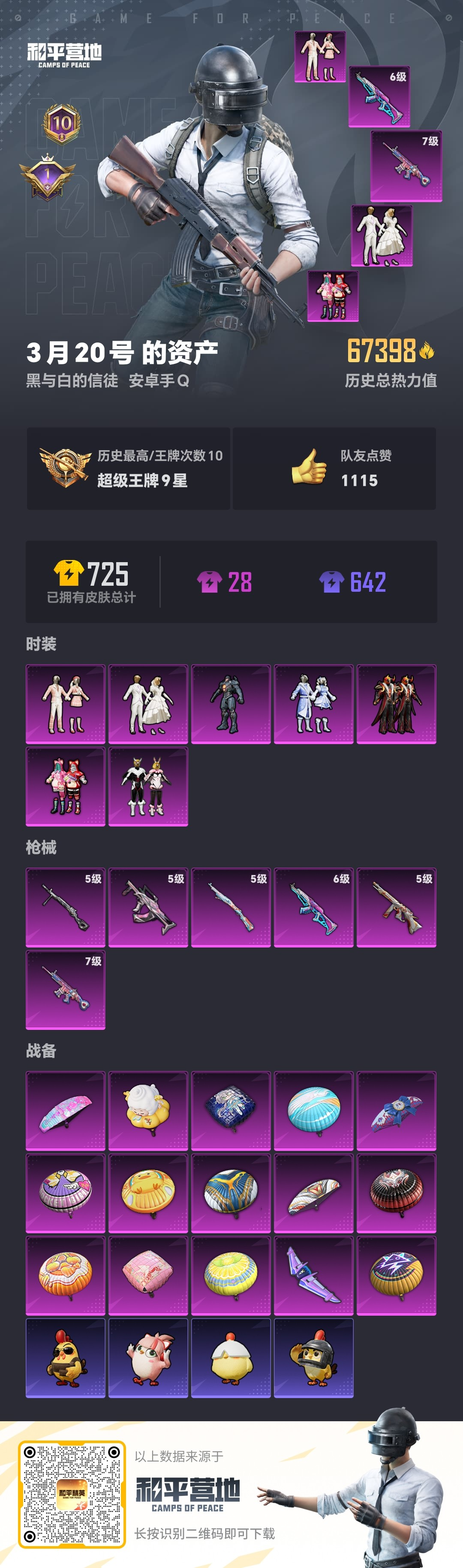 HPSJ3453688和平精英账号详情图4