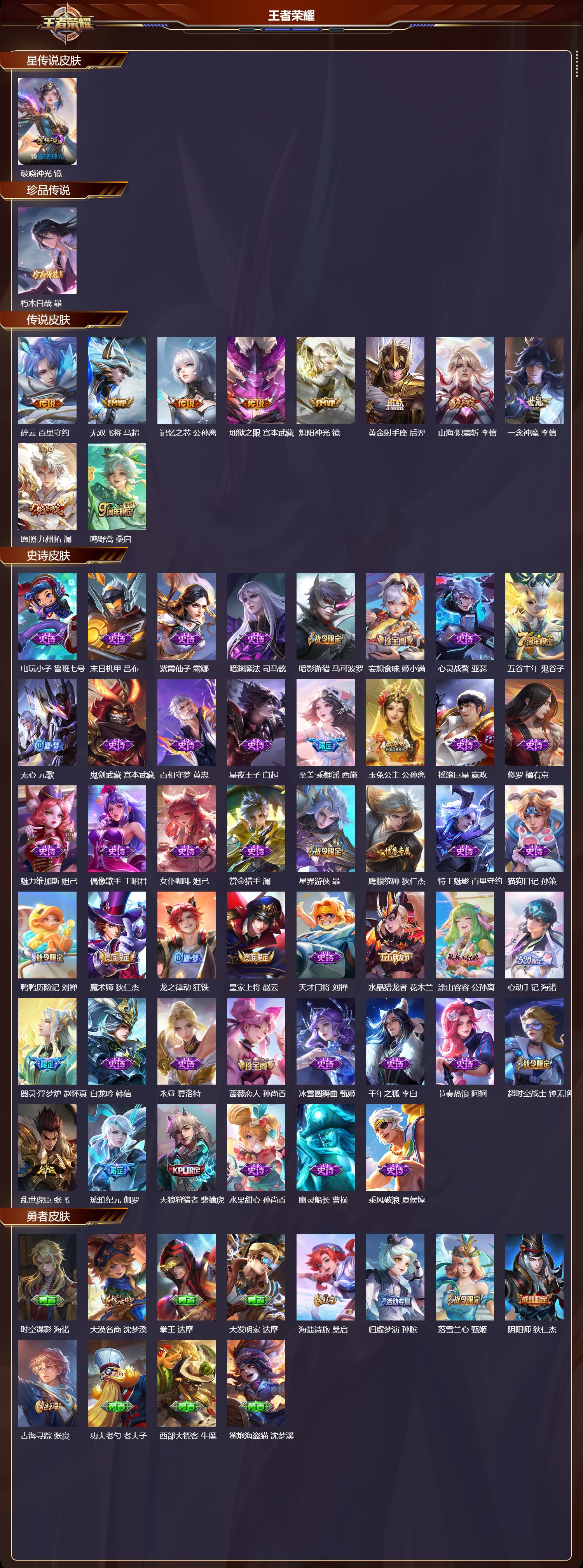 WZQM3475021王者荣耀账号详情图3