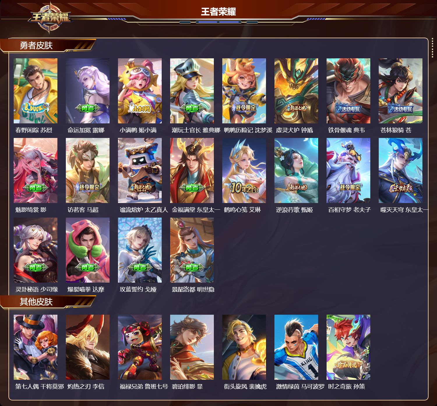 WZMK3474973王者荣耀账号详情图3