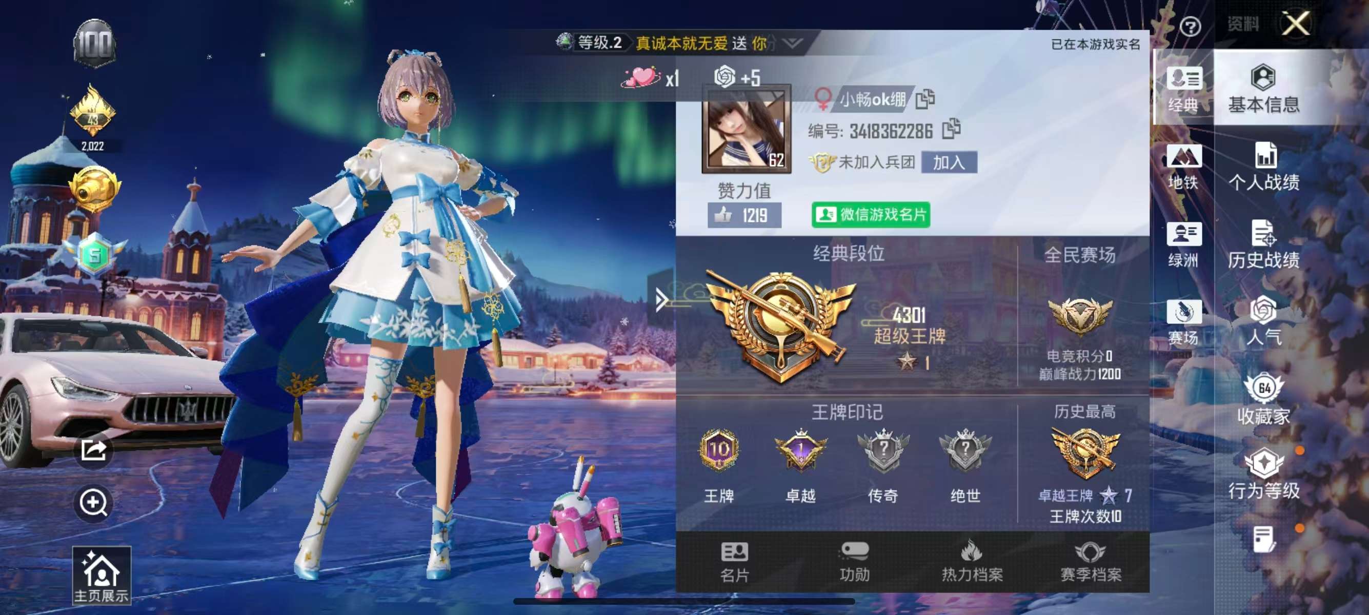 HPSJ3450341和平精英账号详情图4