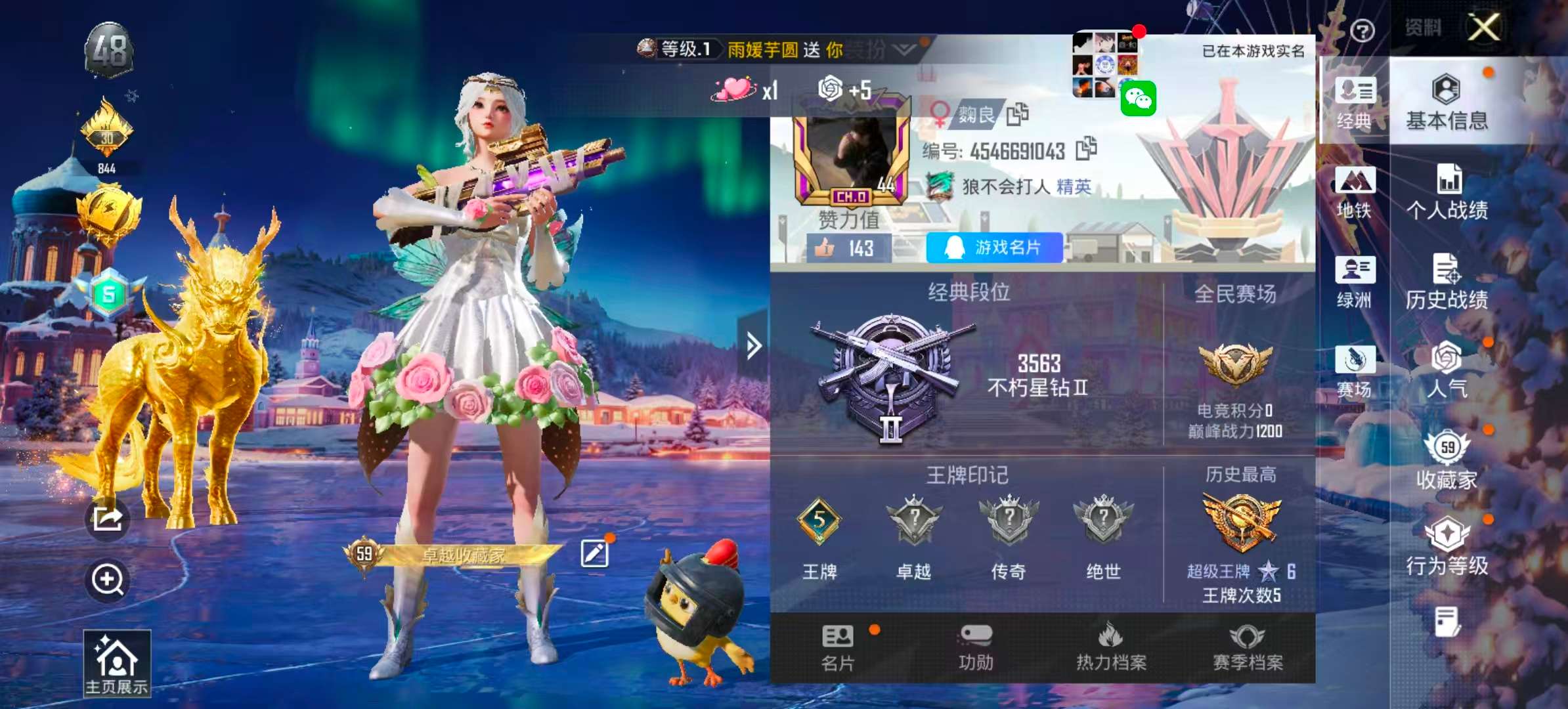 HPSJ3450325和平精英账号详情图3