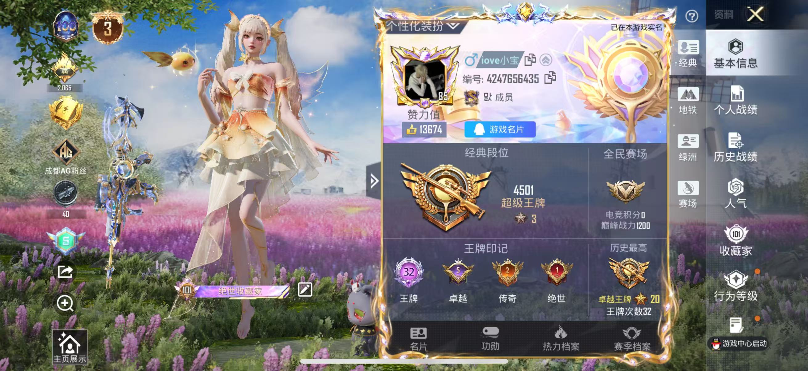 HPSJ3453726和平精英账号详情图3