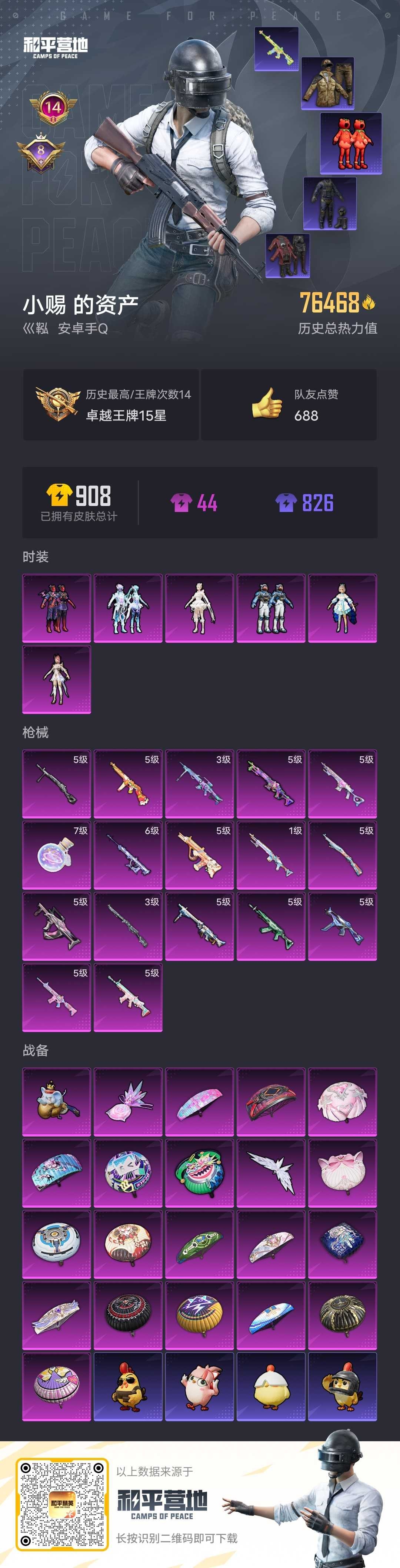 HPSJ3453719和平精英账号详情图3