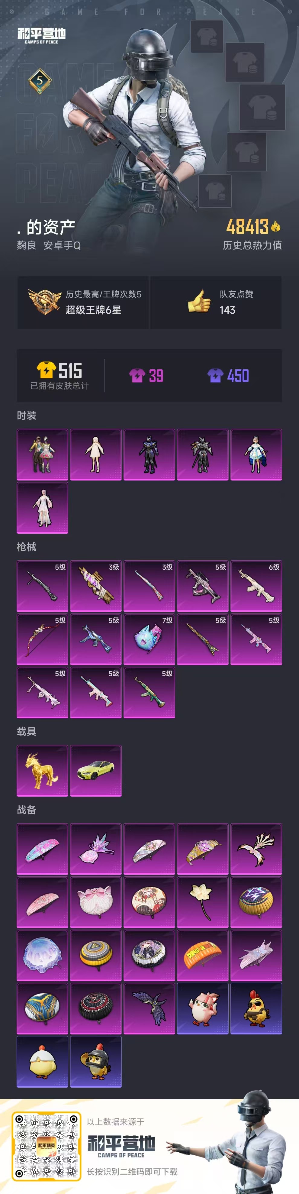 HPSJ3450325和平精英账号详情图4