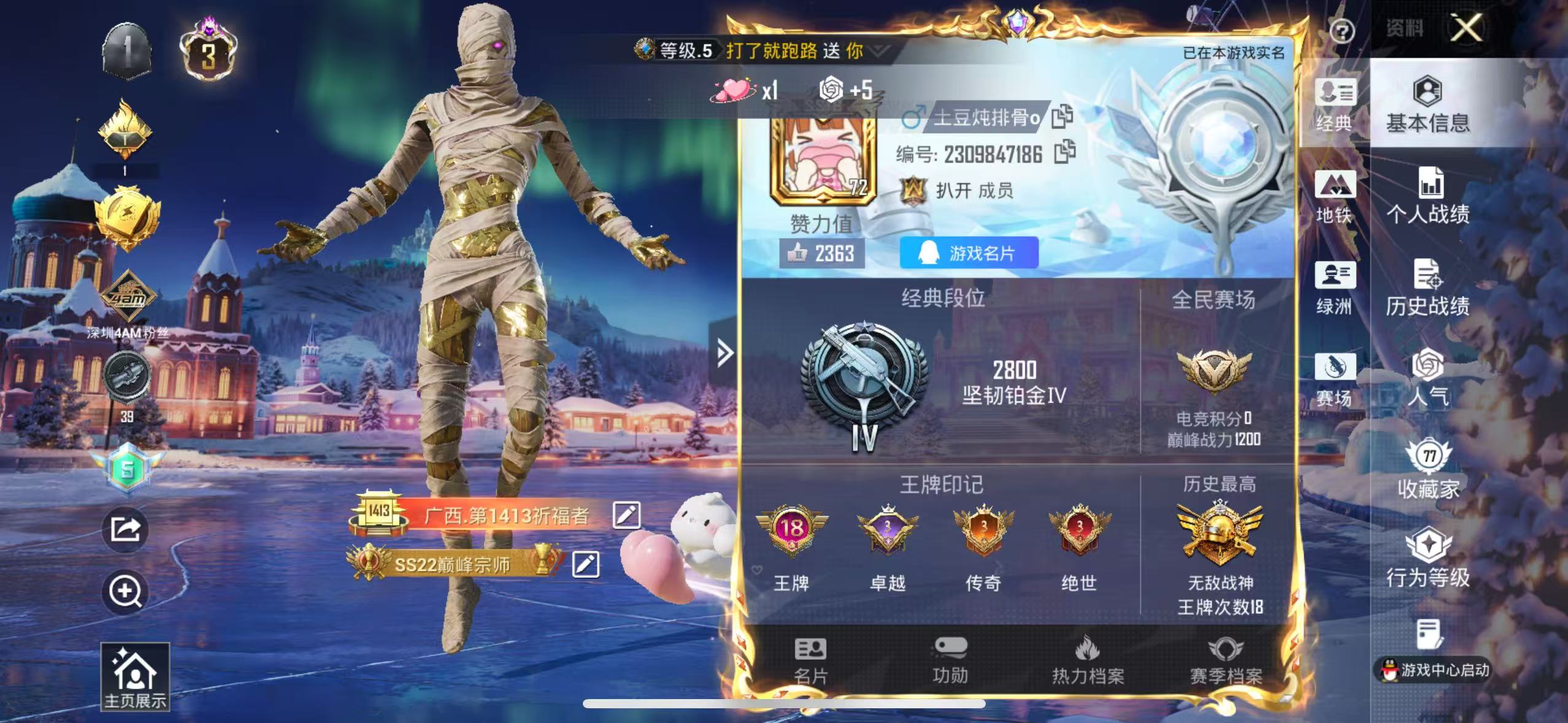 HPSJ3453674和平精英账号详情图3