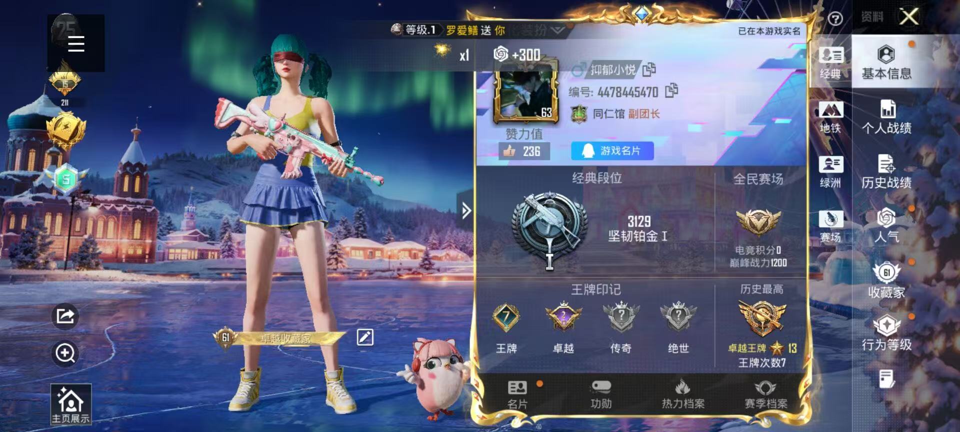 HPSJ3453657和平精英账号详情图3