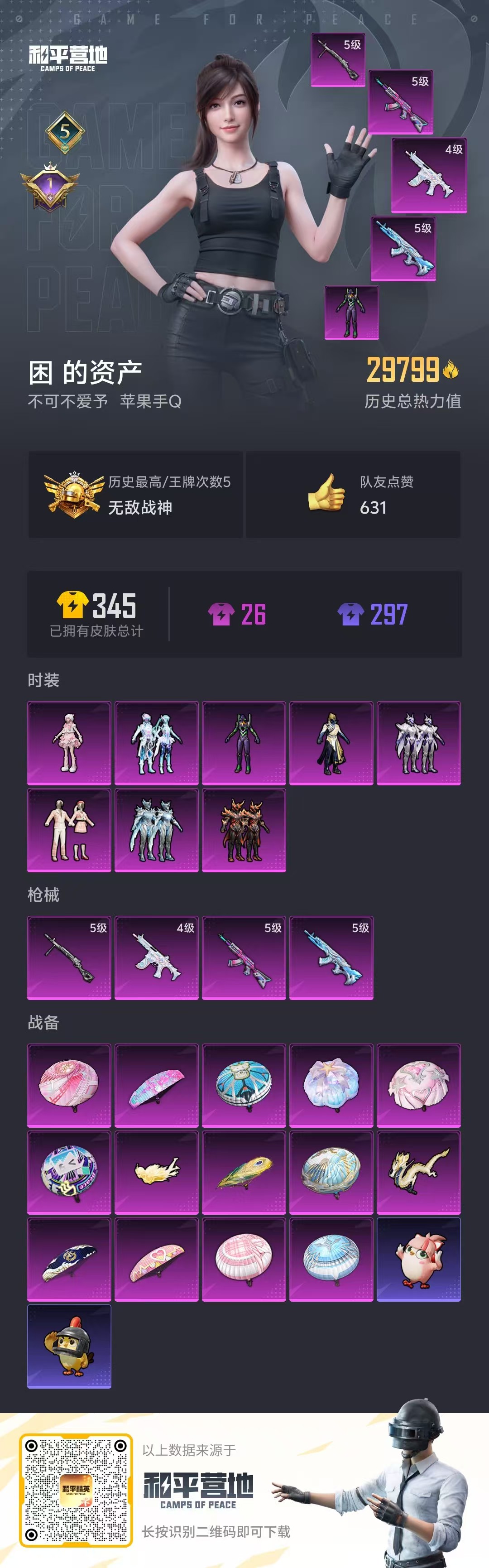 HPSJ3453714和平精英账号详情图2