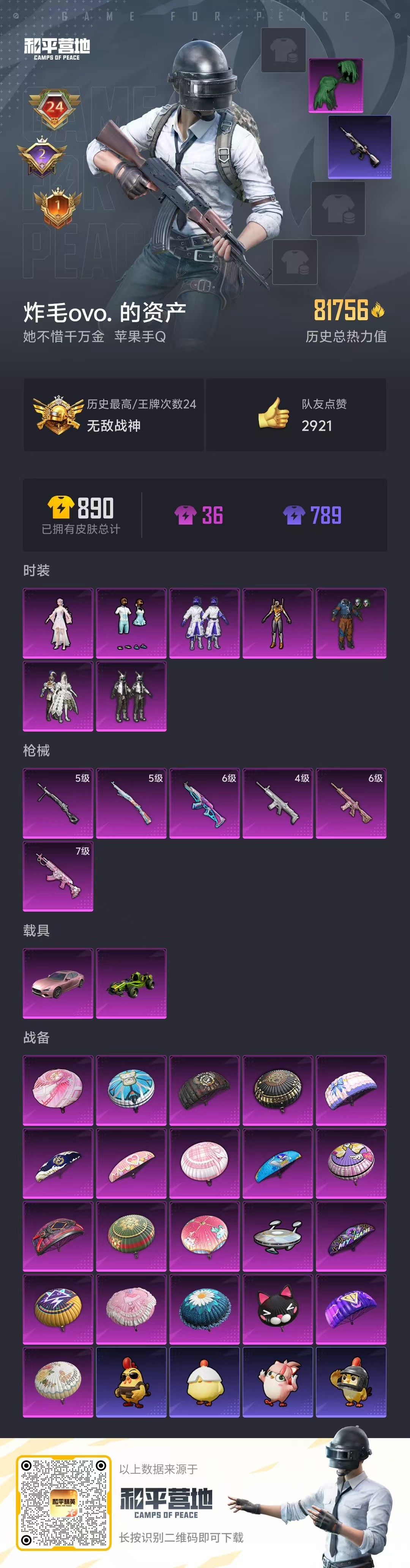 HPSJ3453661和平精英账号详情图4 HPSJ3453661和平精英账号详情图4